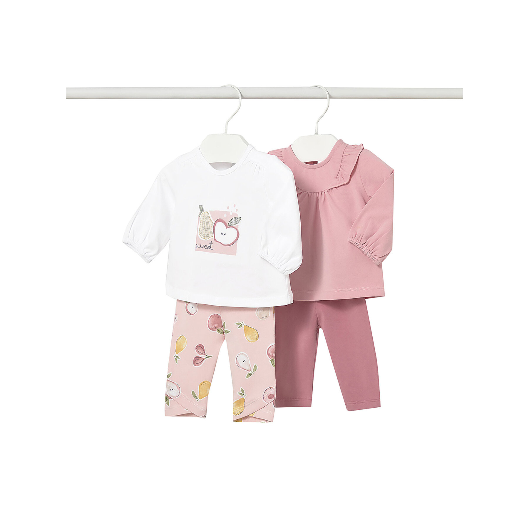 Mayoral Komplet bluzka i legginsy 1741 Różowy Regular Fit