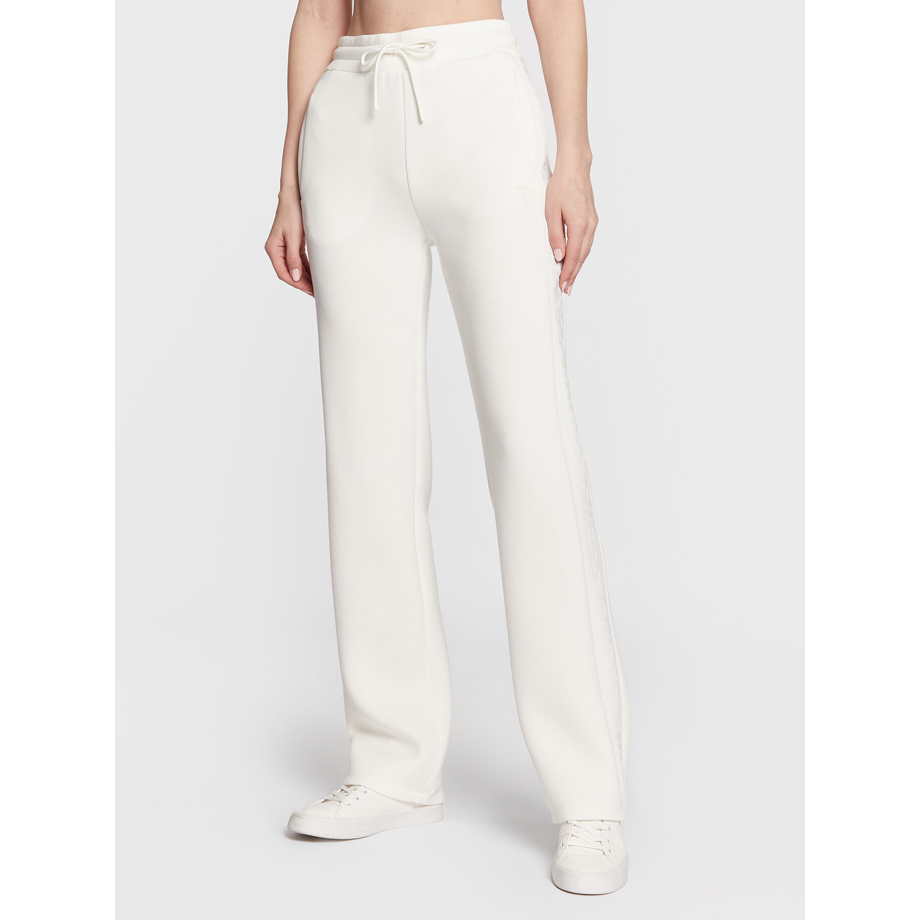 Guess Spodnie dresowe V3RB21 K7UW2 Écru Regular Fit