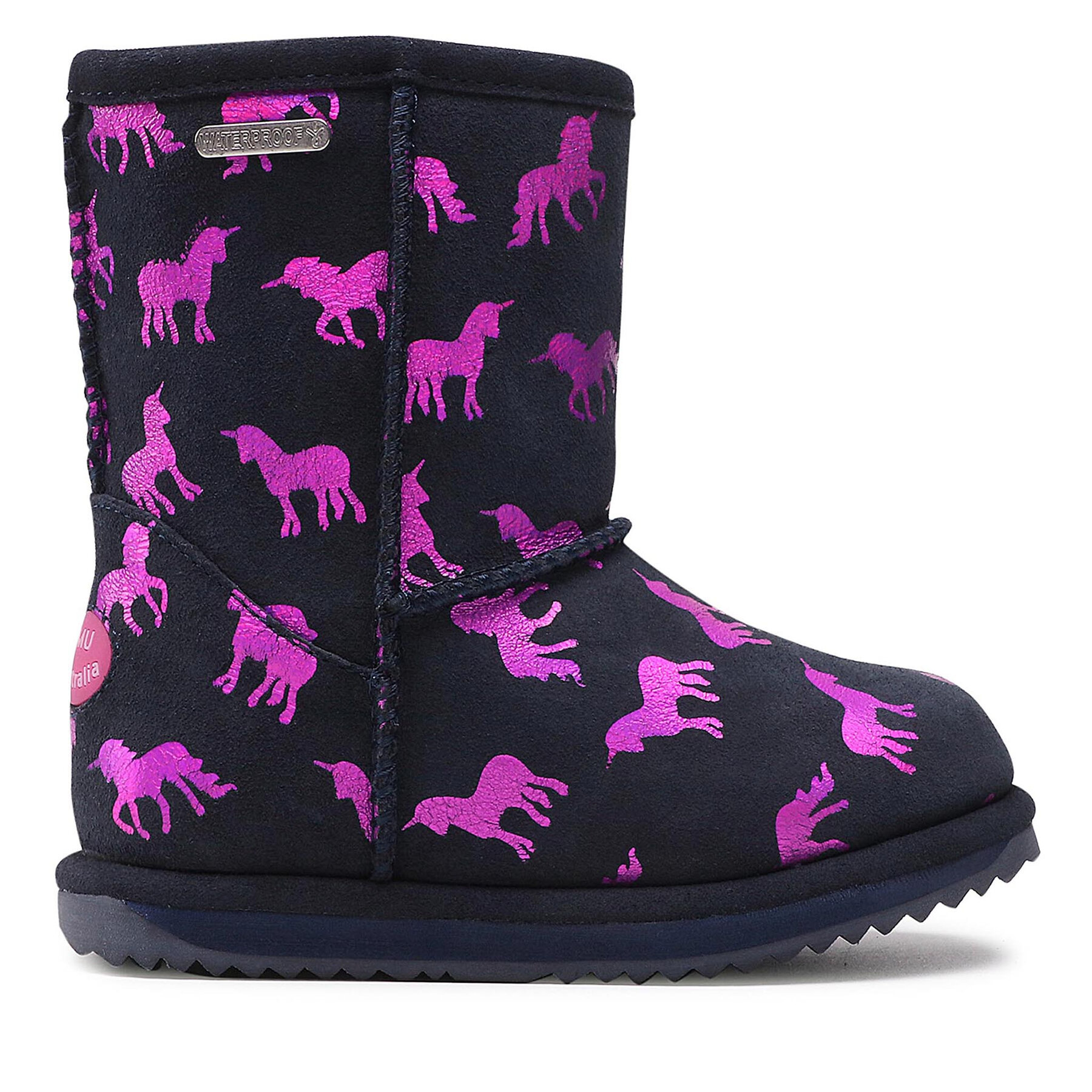 EMU Australia Śniegowce Rainbow Unicorn Brumby K12373 Czarny