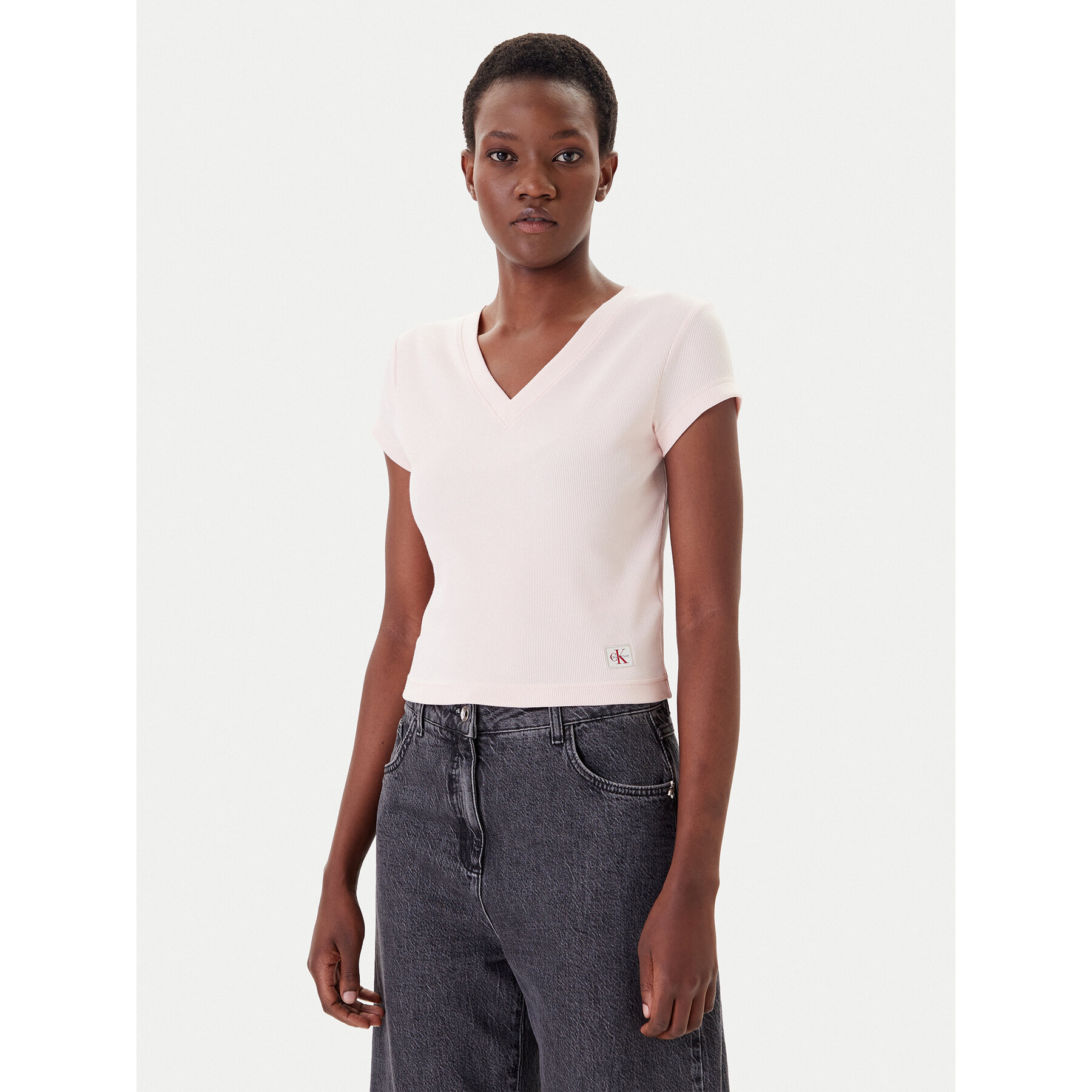Calvin Klein Jeans T-Shirt LV047C910G Różowy Regular Fit