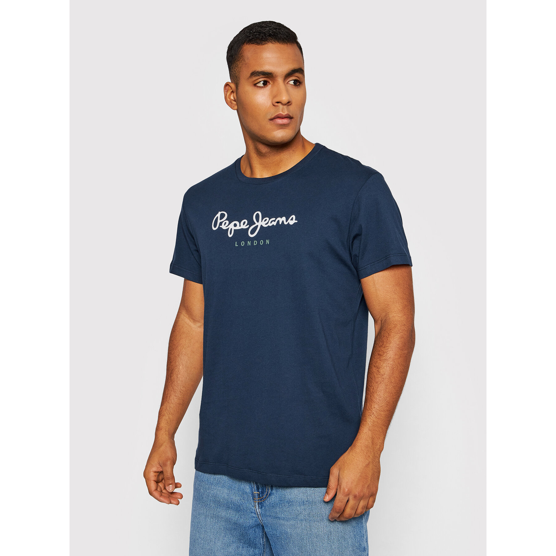 Pepe Jeans T-Shirt Eggo PM508208 Granatowy Regular Fit