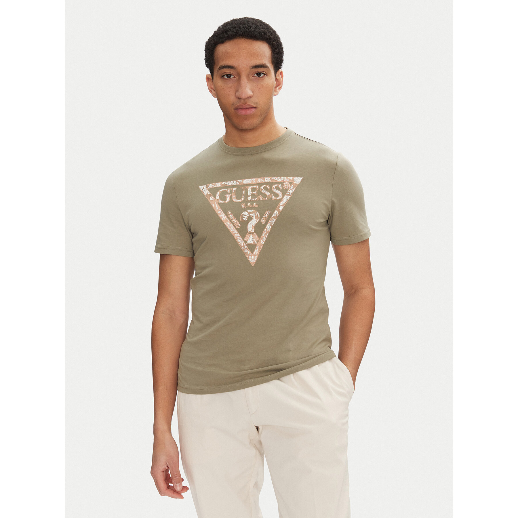 Guess T-Shirt M5GI06 I3Z14 Zielony Regular Fit
