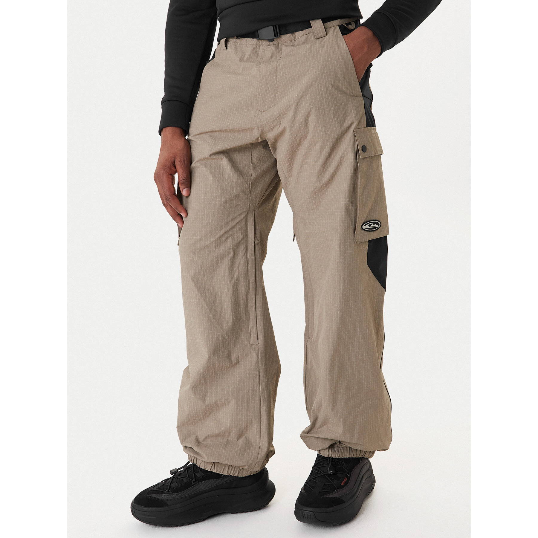 Quiksilver Spodnie narciarskie Snow Down Cargo EQYTP03231 Beżowy Relaxed Fit