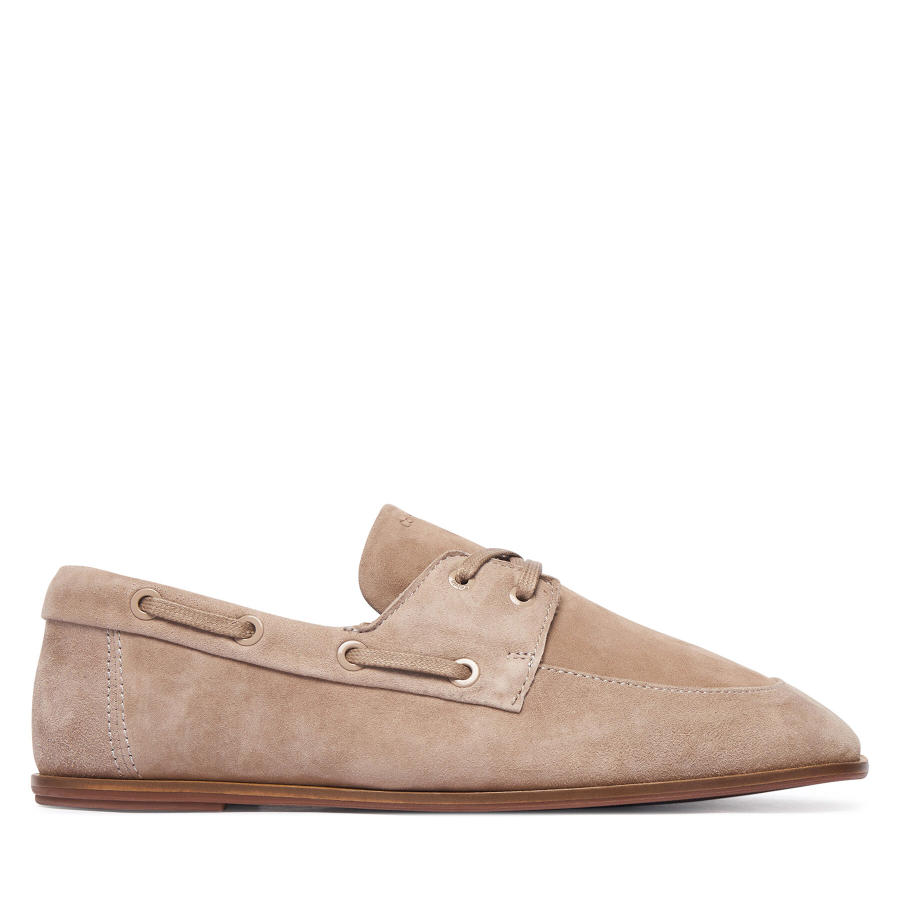 Calvin Klein Półbuty Ess Boatshoe Suede HW0HW03290 Szary
