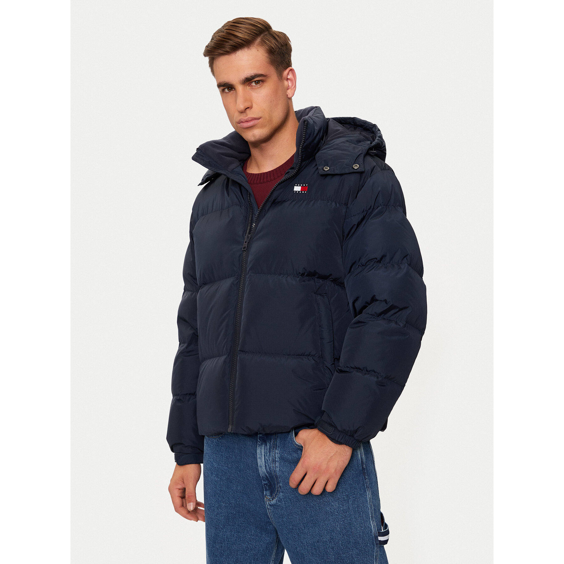 Tommy Jeans Kurtka puchowa Alaska DM0DM20479 Granatowy Regular Fit