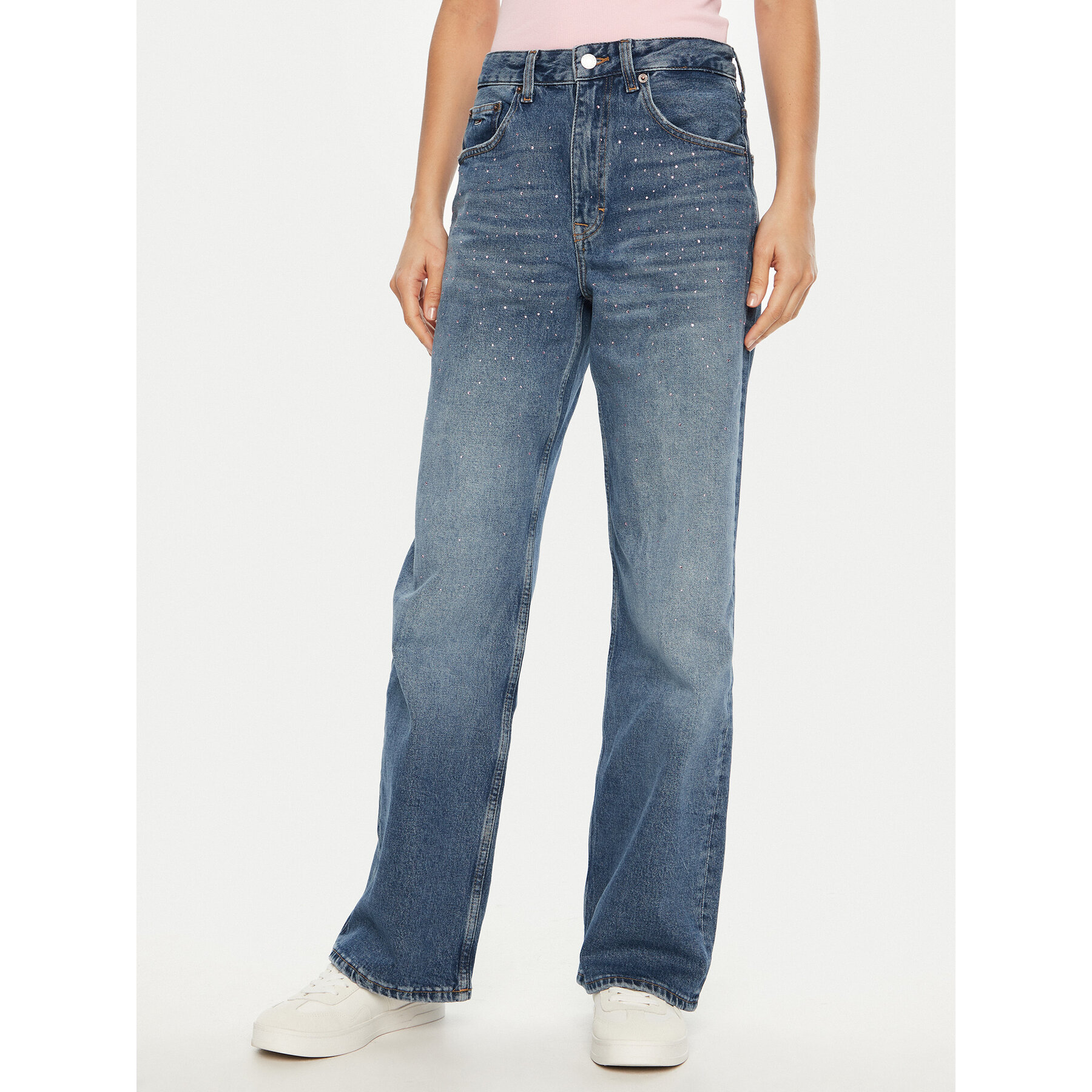 Tommy Jeans Jeansy Mia DW0DW20176 Niebieski Straight Fit