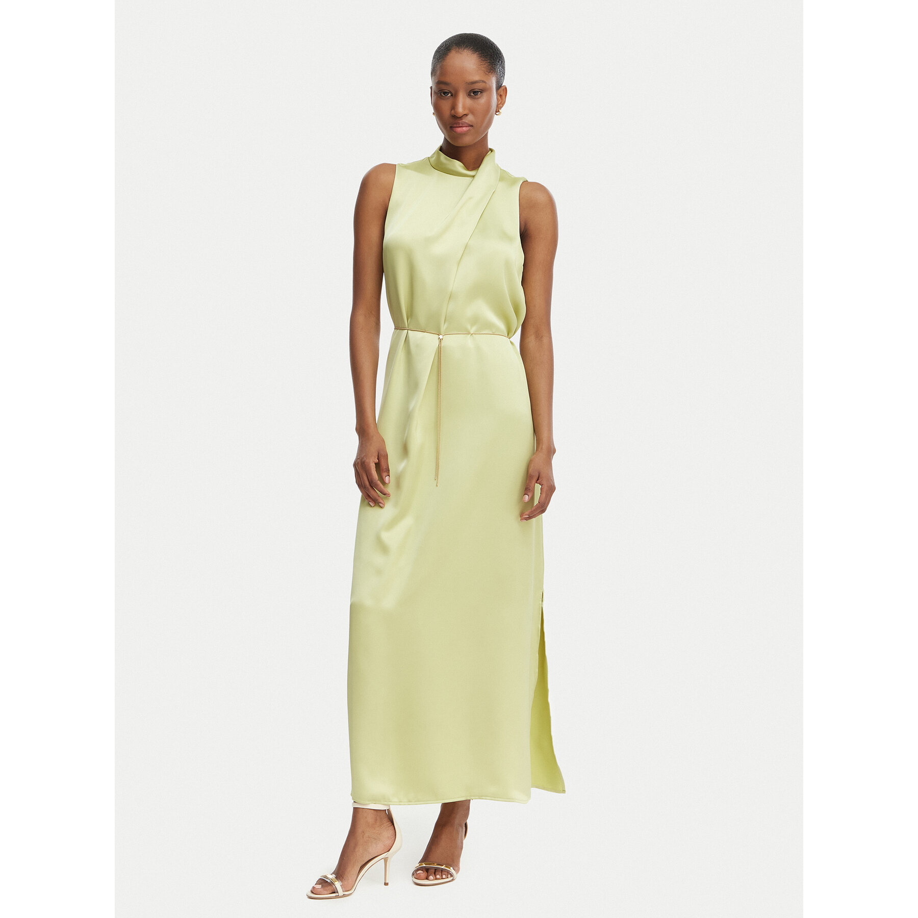 HUGO Sukienka koktajlowa Kewina-1 50566973 Beżowy Slim Fit