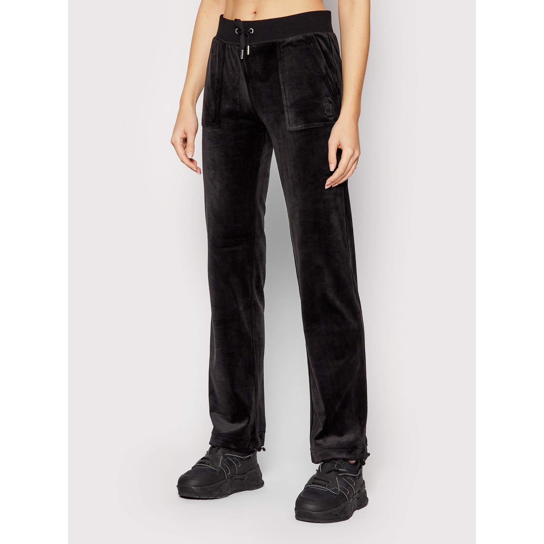 Juicy Couture Spodnie dresowe Del Ray JCAP180 Czarny Regular Fit