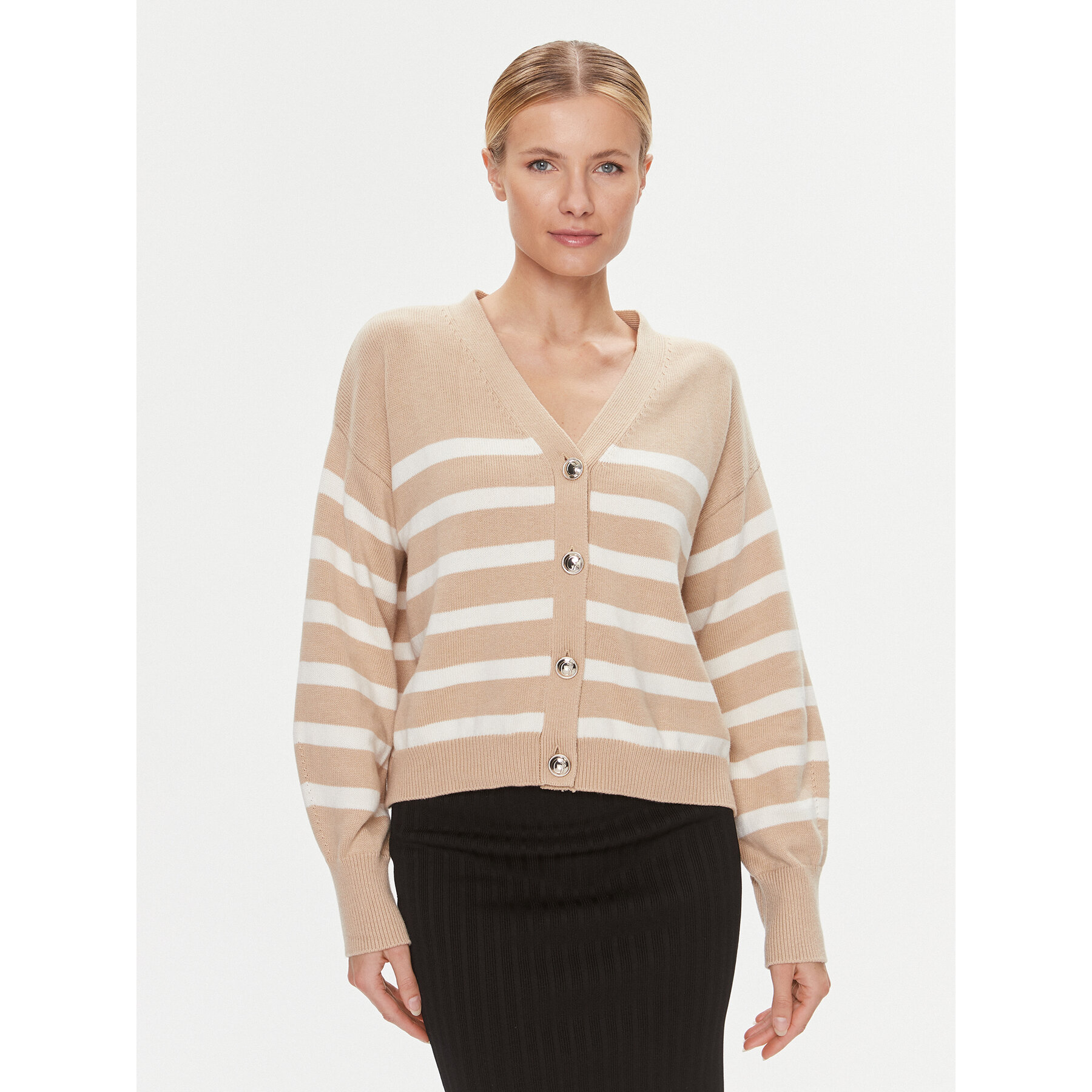 Guess Kardigan W4RR56 Z37L1 Beżowy Regular Fit