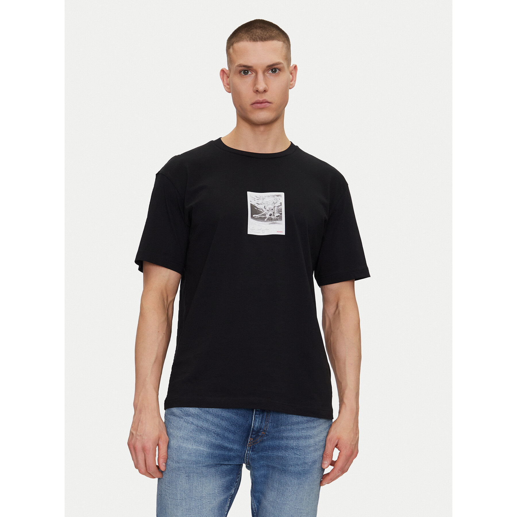 HUGO T-Shirt Darthy 50537535 Czarny Relaxed Fit