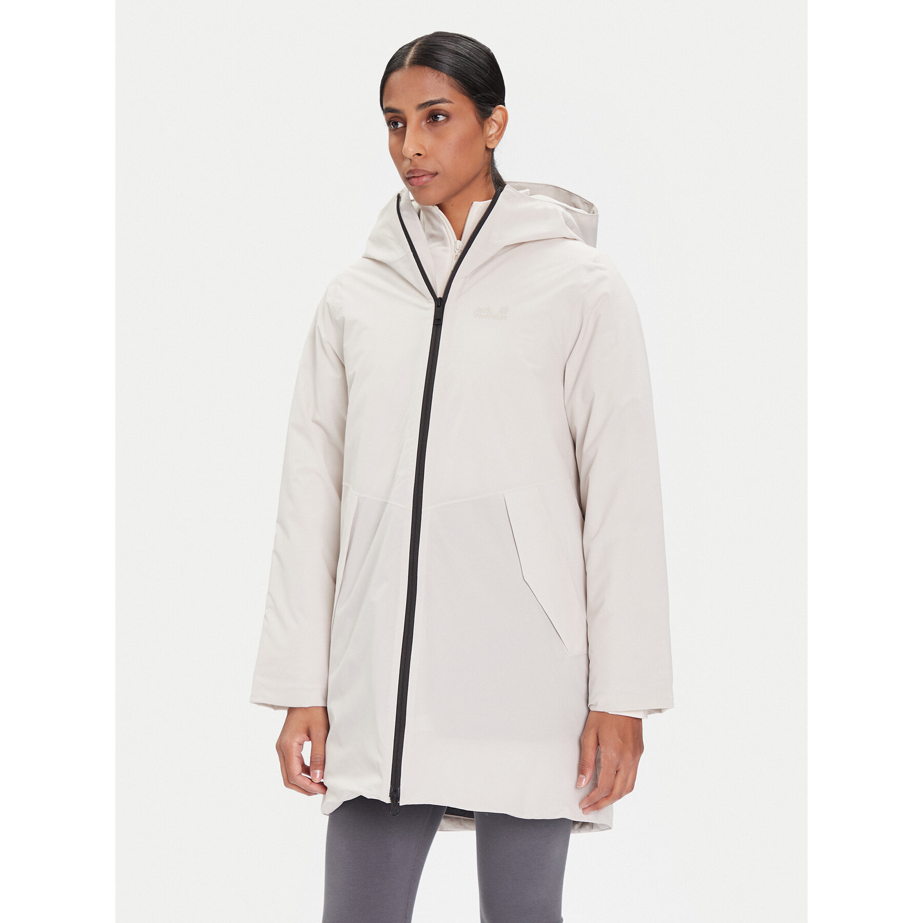 Jack Wolfskin Kurtka zimowa Frost Haven A65091 Beżowy Regular Fit