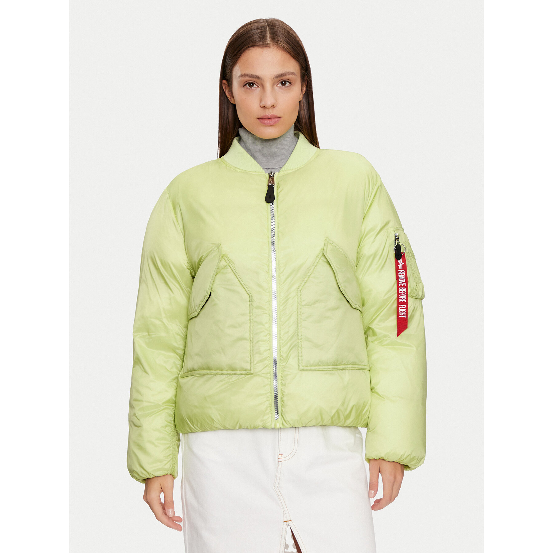 Alpha Industries Kurtka bomber 148004 Zielony Regular Fit