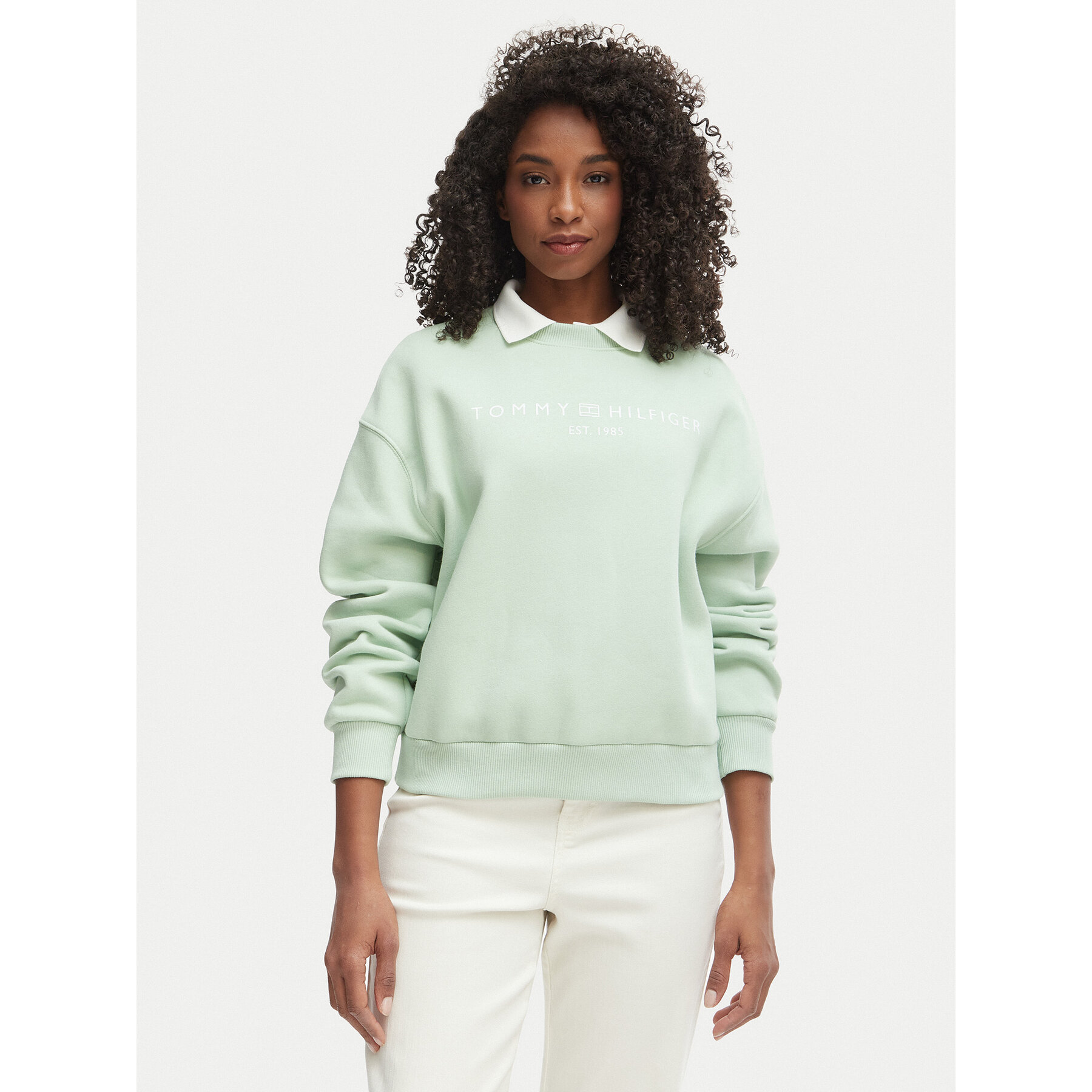 Tommy Hilfiger Bluza WW0WW47831 Zielony Regular Fit