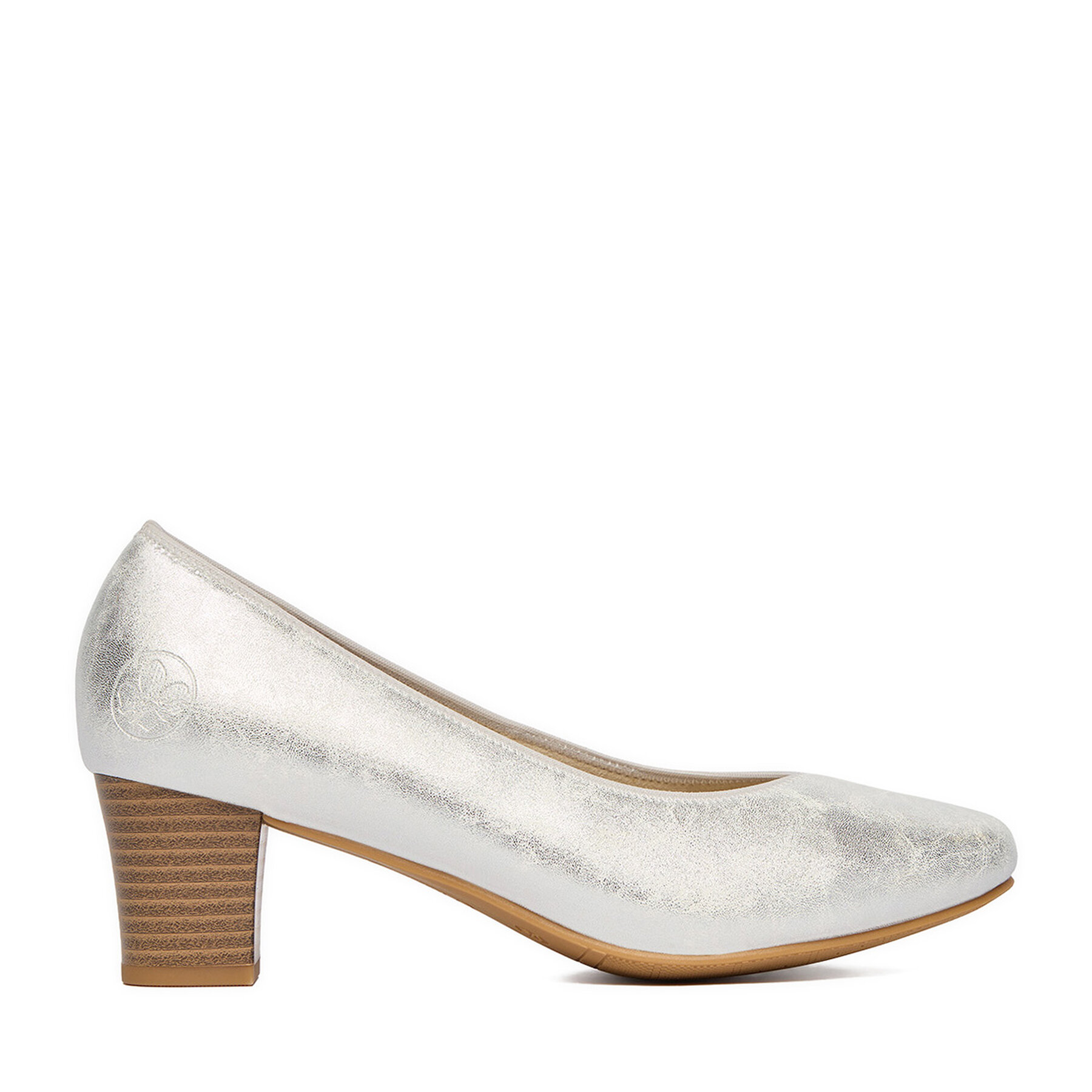 Rieker Czółenka 44650-90 Srebrny