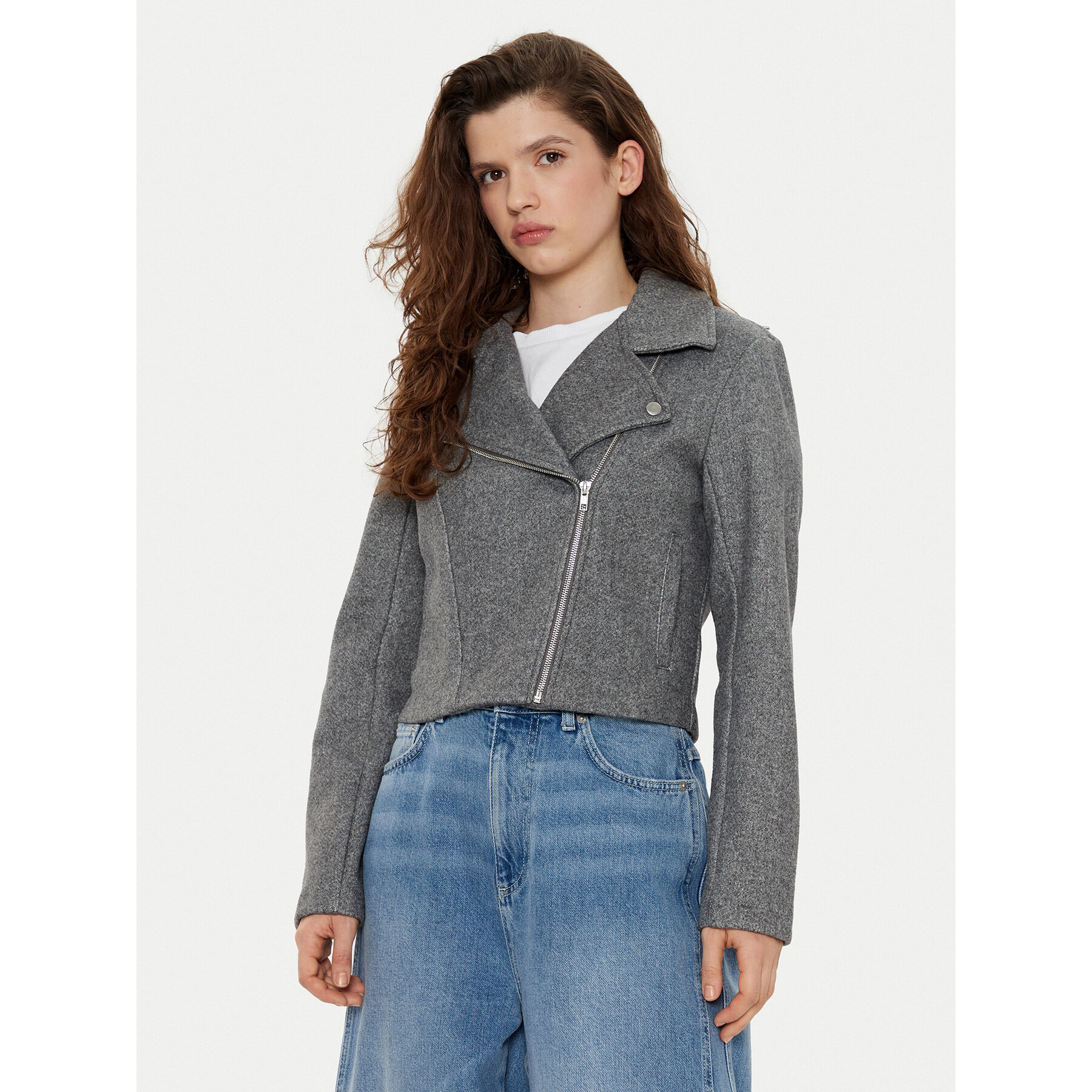 JDY Kurtka przejściowa Mellow 15339416 Szary Regular Fit