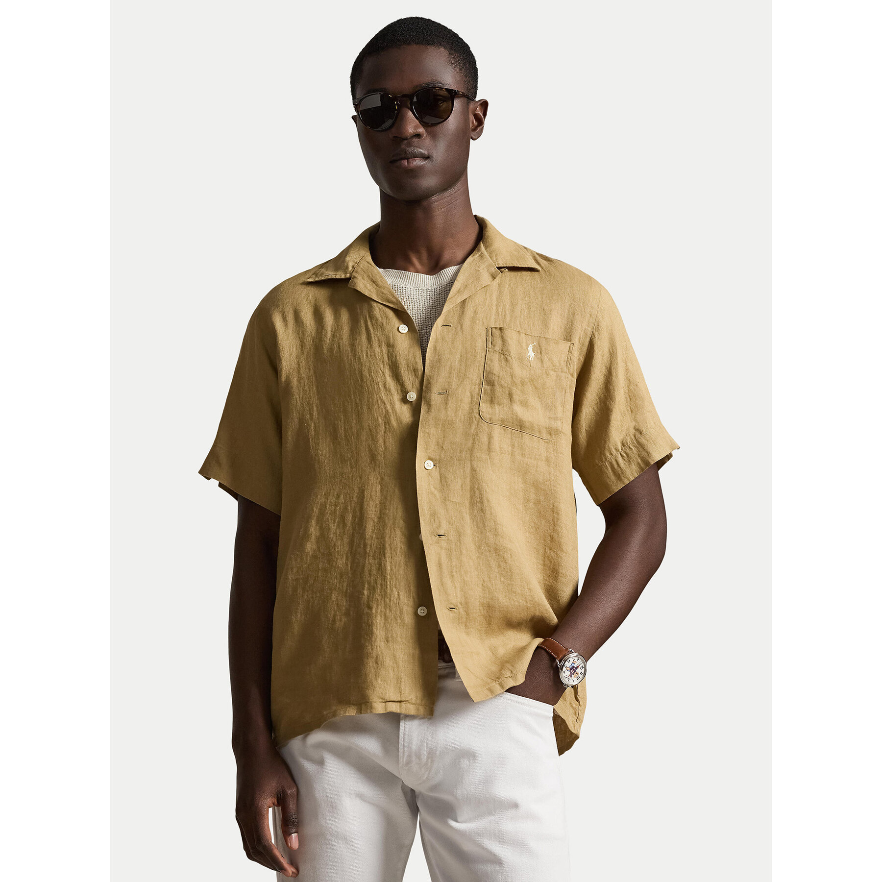 Polo Ralph Lauren Koszula 710966421502 Beżowy ciemny Regular Fit