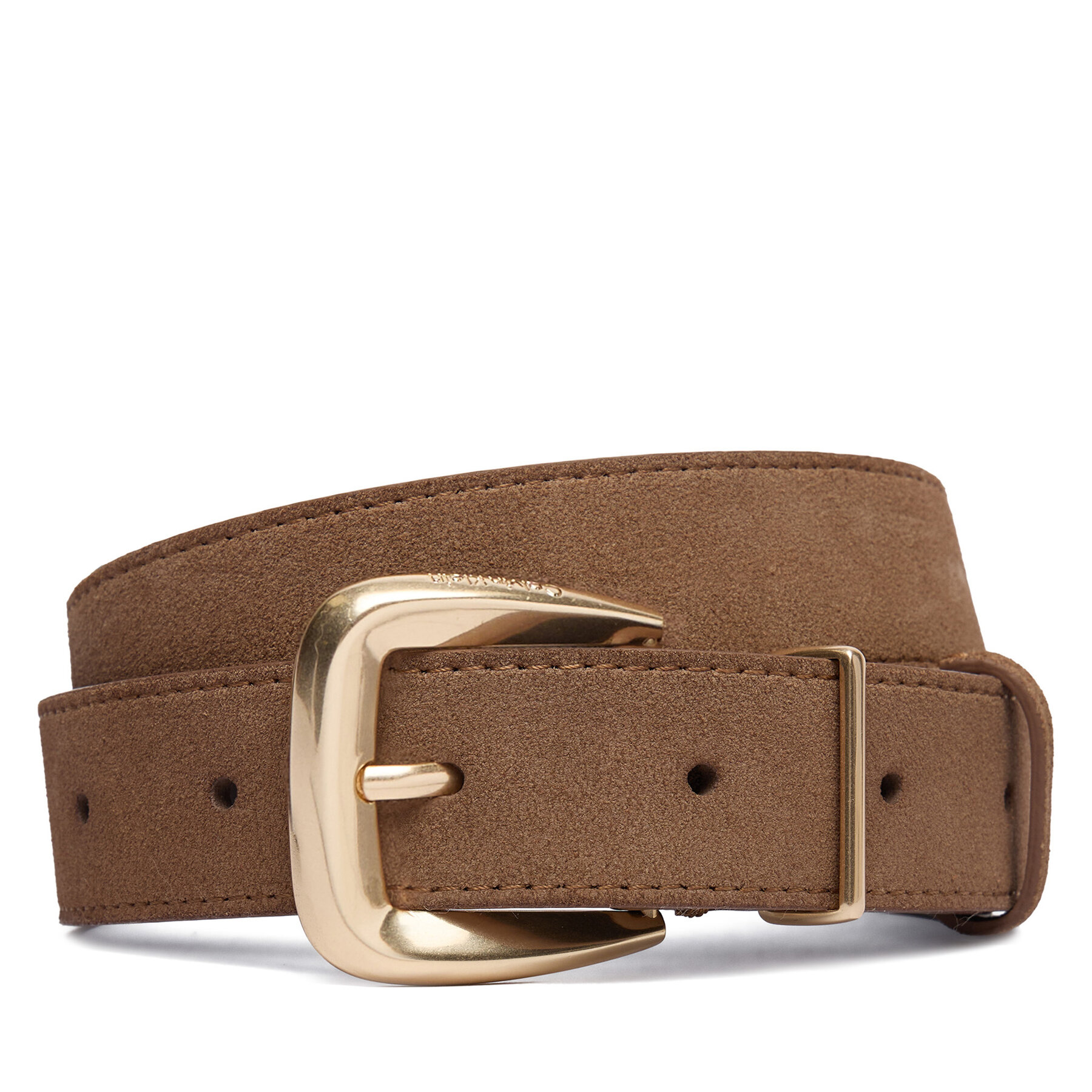 Calvin Klein Pasek Hw End Tip Buckle Suede 30Mm LV04F7114G Brązowy