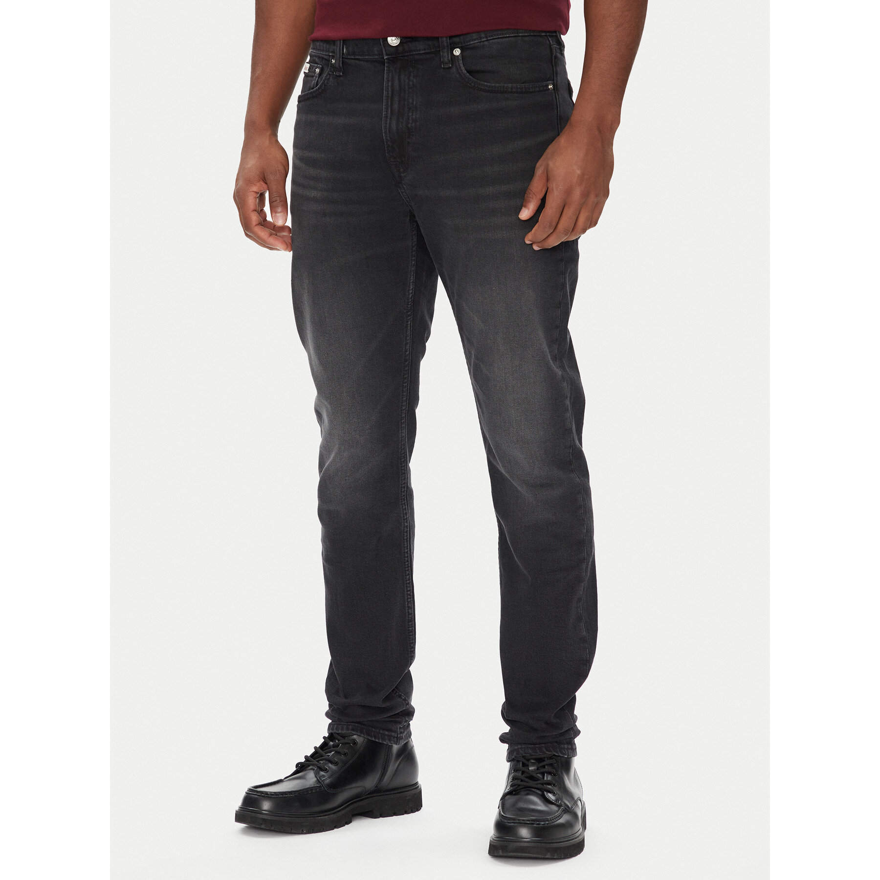 Calvin Klein Jeans Jeansy LV04RB754G Czarny Slim Taper Fit