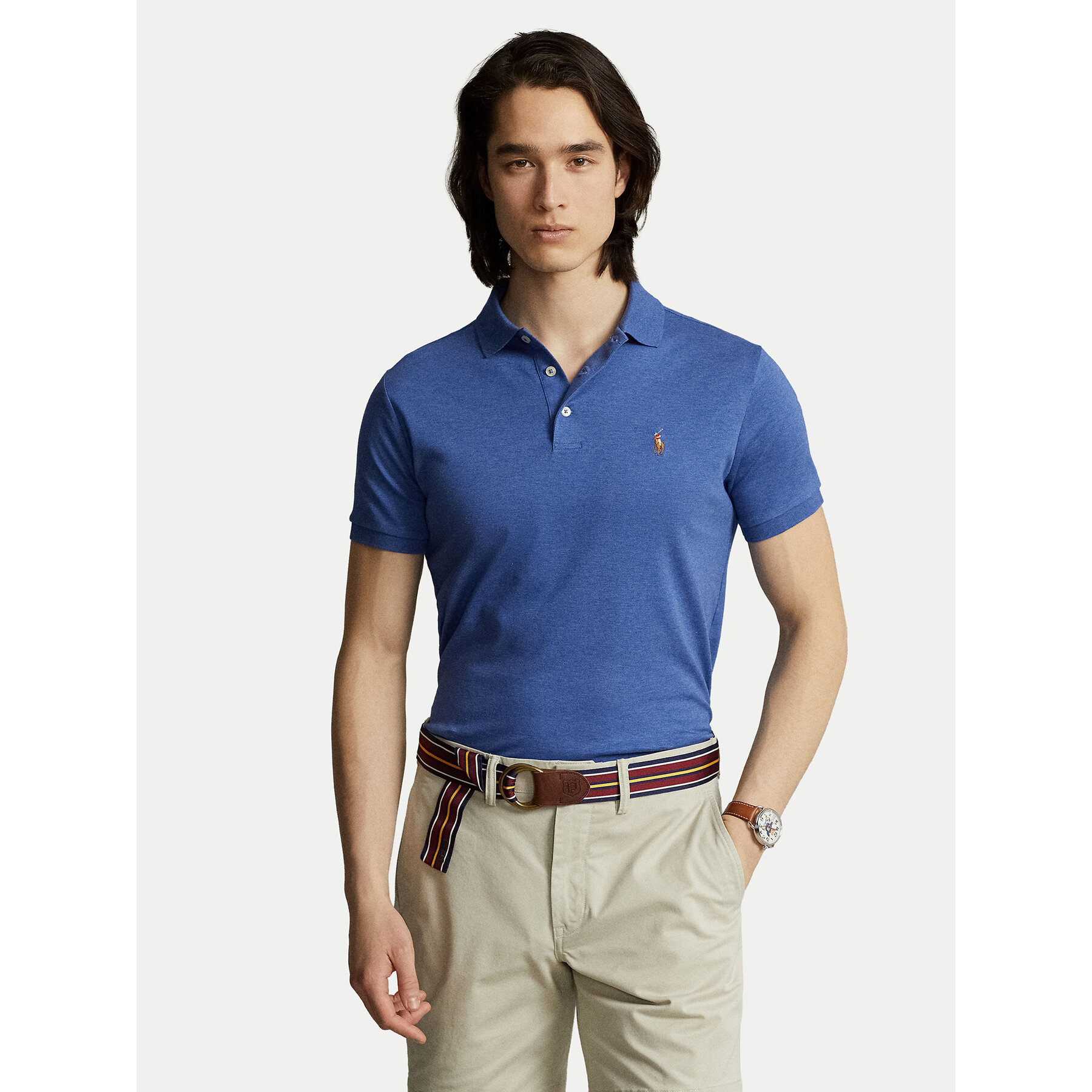 Polo Ralph Lauren Polo 710713130008 Niebieski Custom Slim Fit