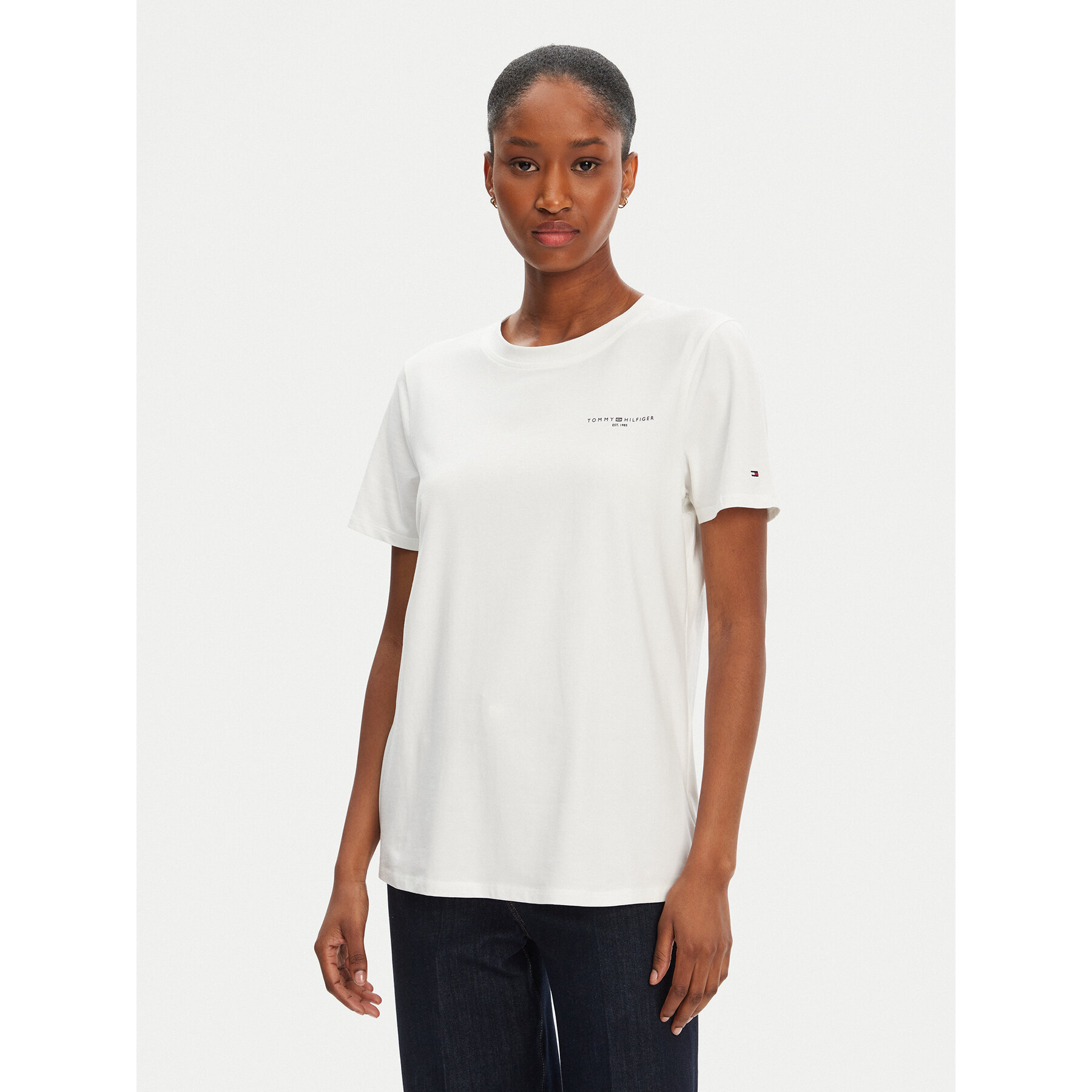 Tommy Hilfiger T-Shirt 1985 WW0WW37877 Biały Regular Fit