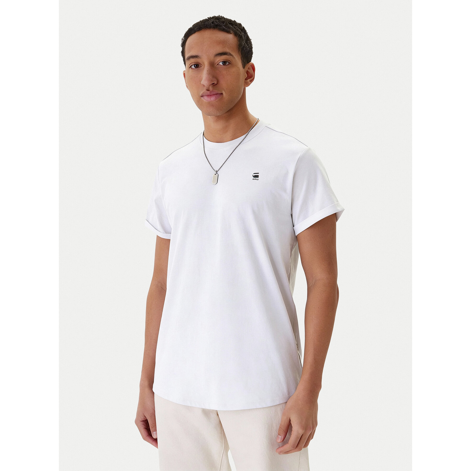G-Star Raw T-Shirt Lash D16396-B353-110 L Biały Relaxed Fit