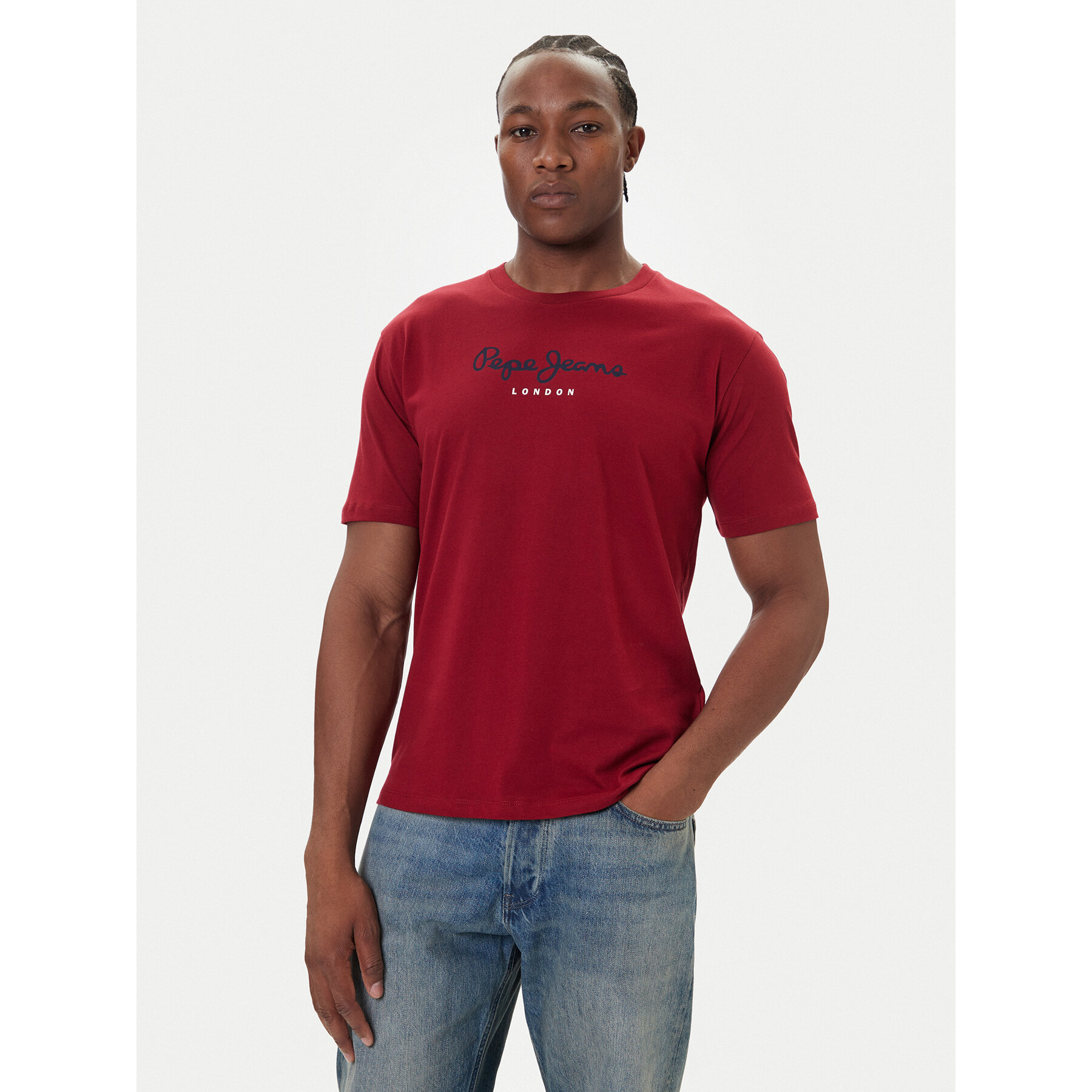 Pepe Jeans T-Shirt Eggo N PM509979 Czerwony Regular Fit