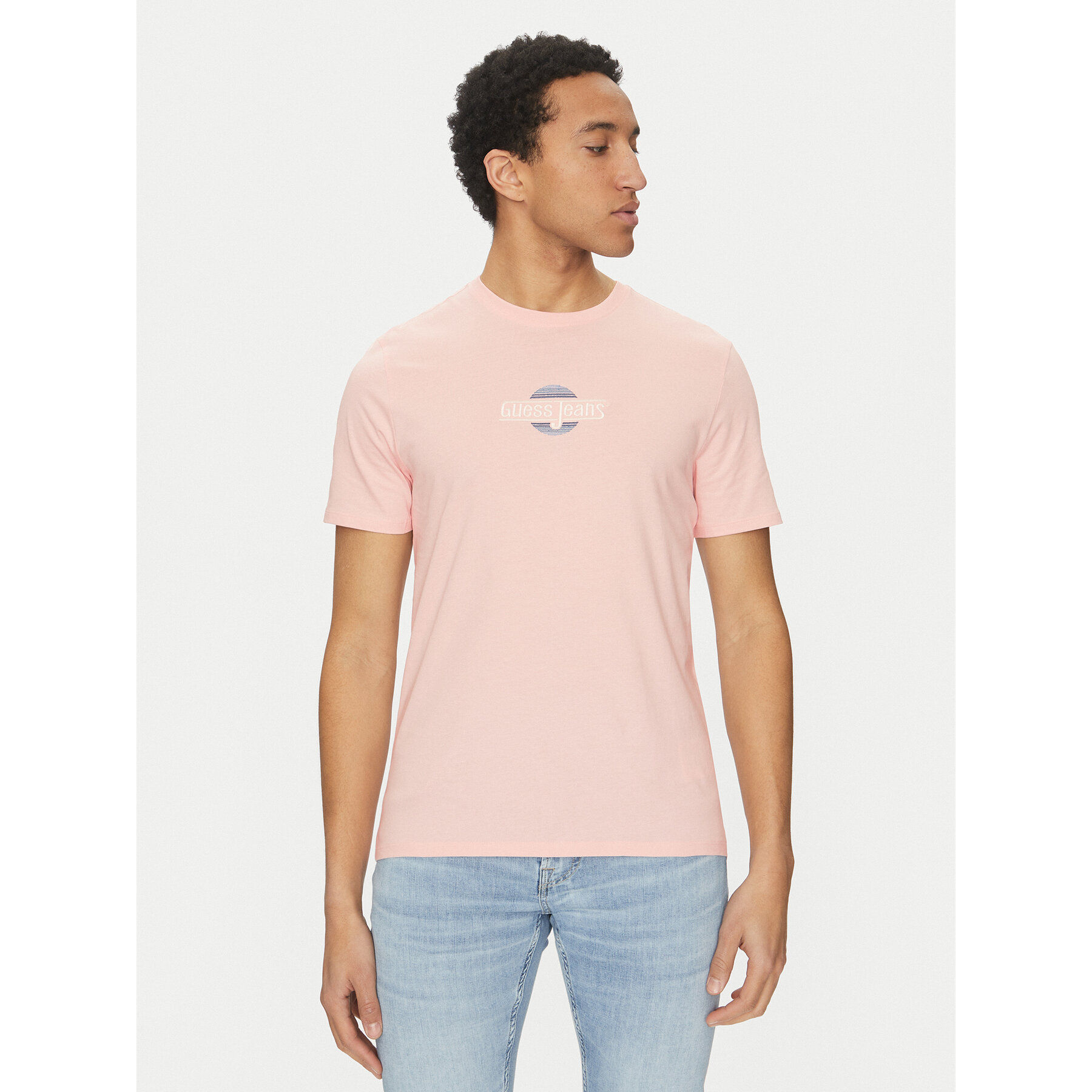 Guess Jeans T-Shirt M5GI23 K8HM0 Beżowy Slim Fit