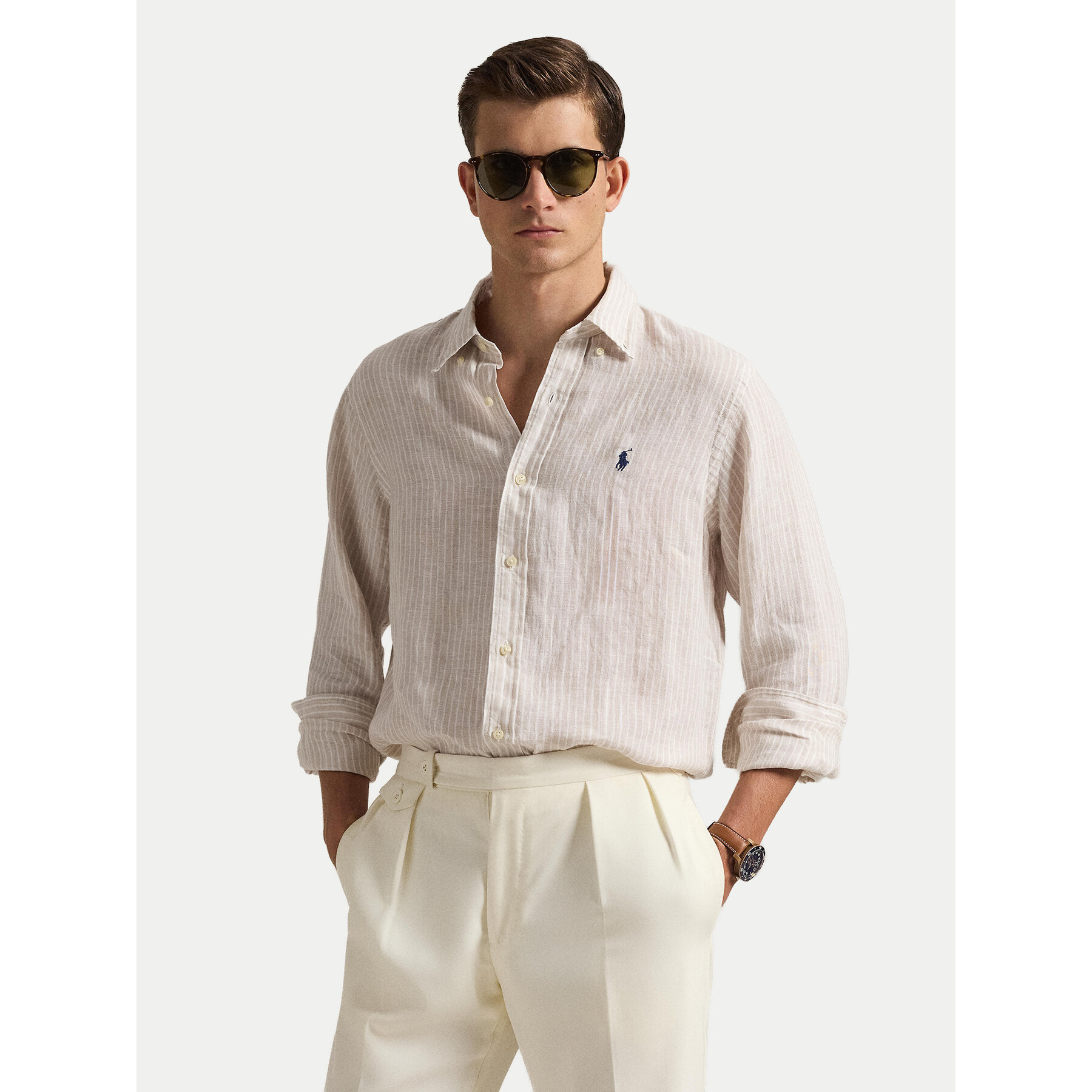 Polo Ralph Lauren Koszula 710B15594006 Beżowy Regular Fit