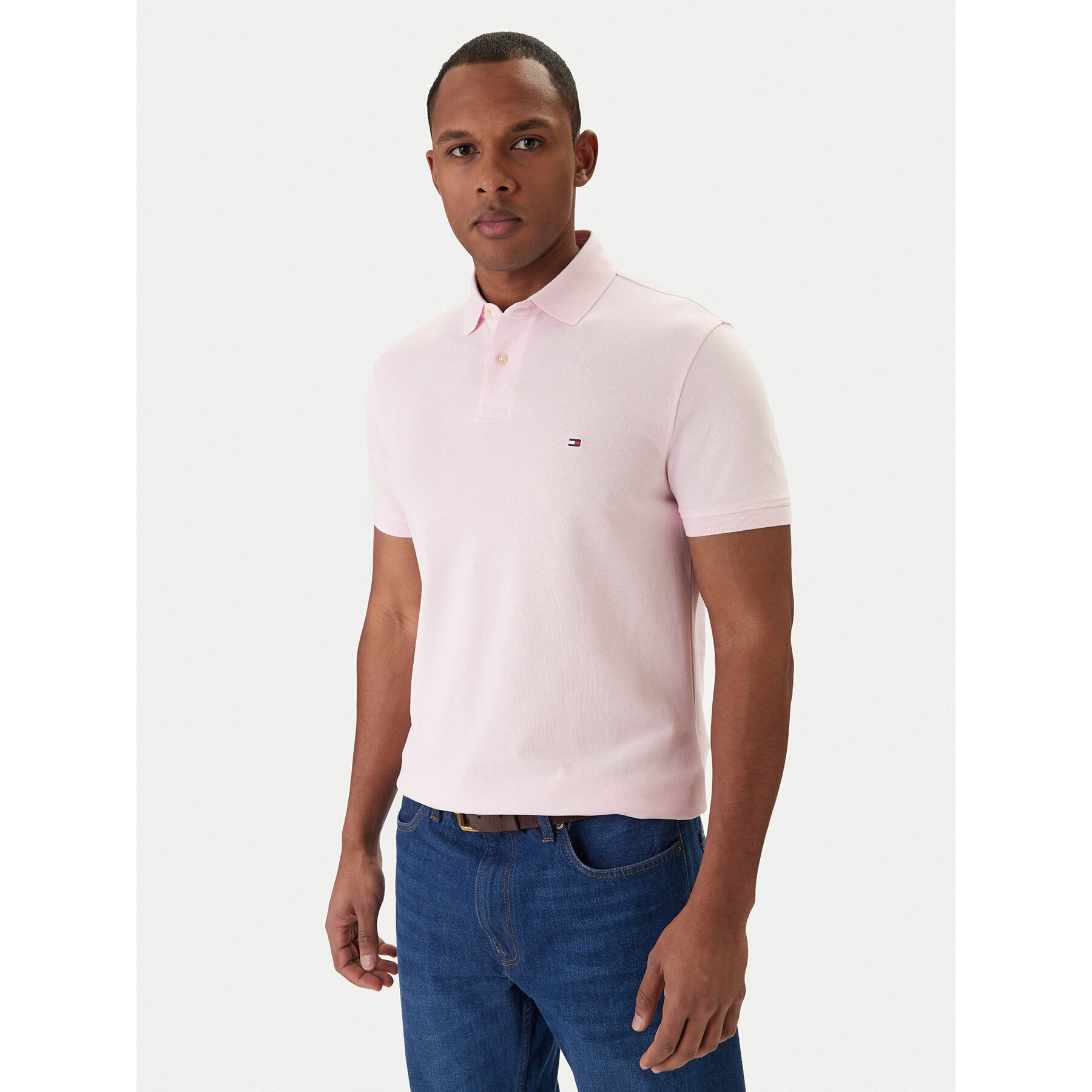 Tommy Hilfiger Polo 1985 MW0MW17770 Różowy Regular Fit