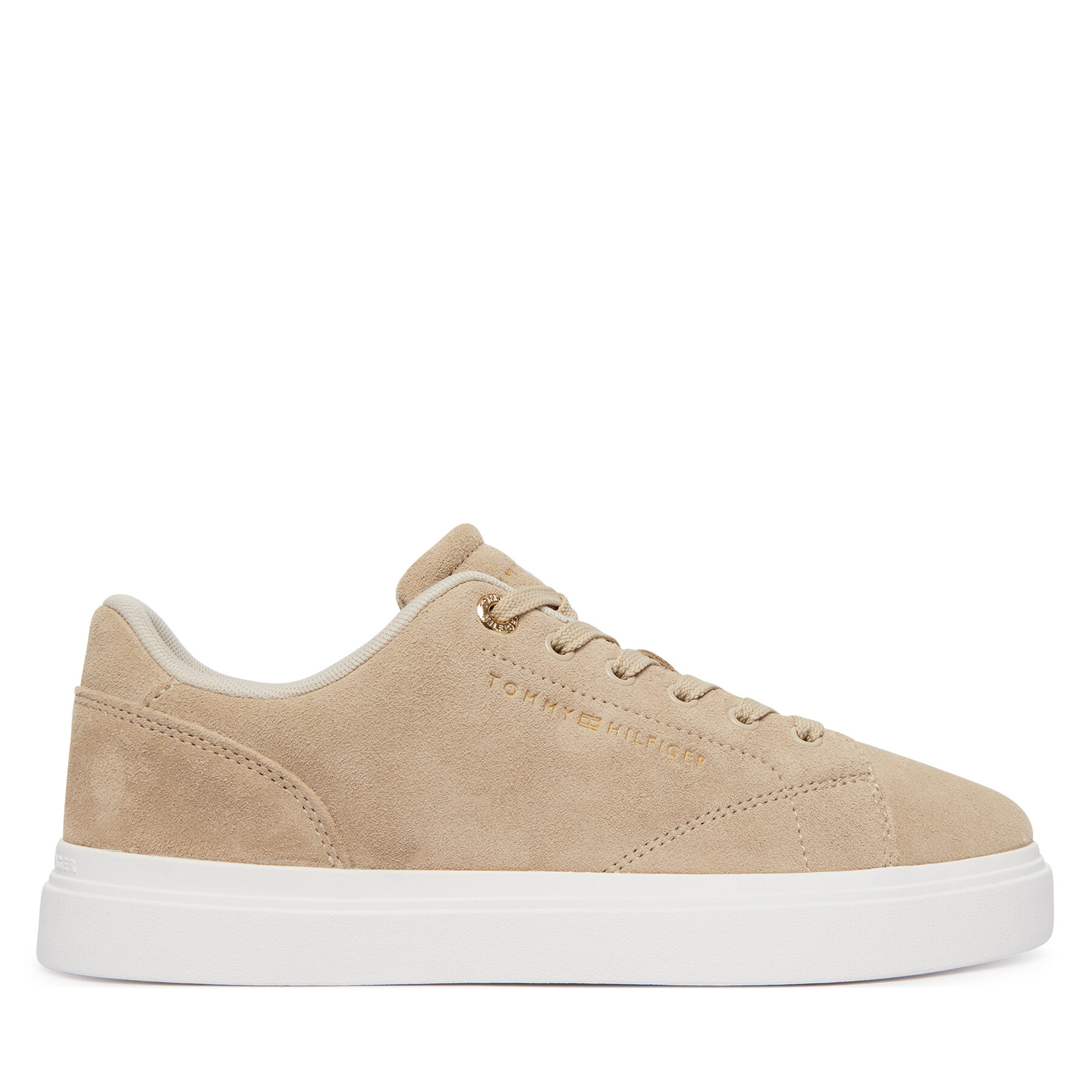 Tommy Hilfiger Sneakersy Th Feminine Cupsole Suede FW0FW09109 Beżowy