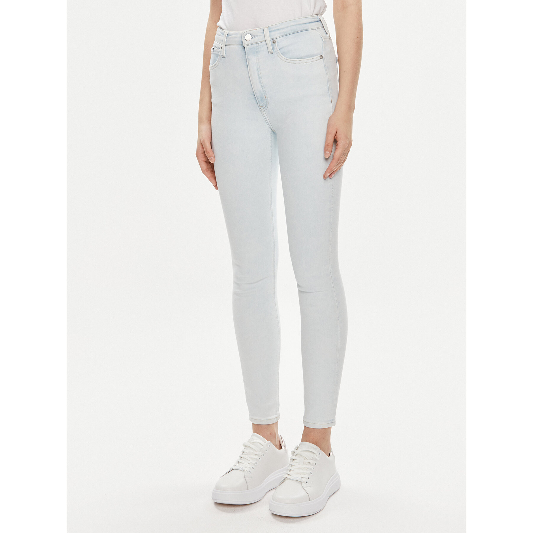 Calvin Klein Jeans Jeansy J20J223308 Niebieski Skinny Fit