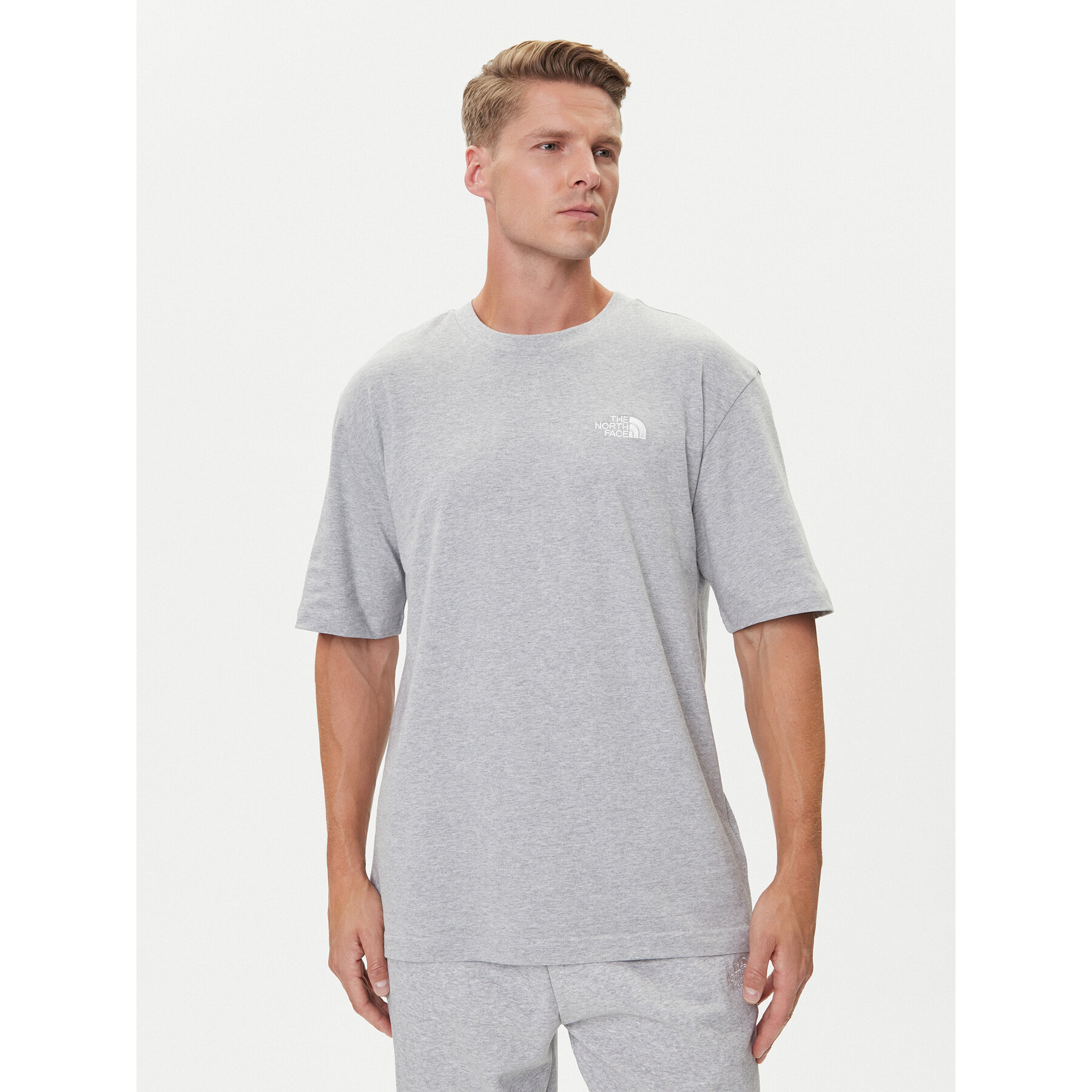 The North Face T-Shirt Simple Dome NF0A87NR Szary Oversize