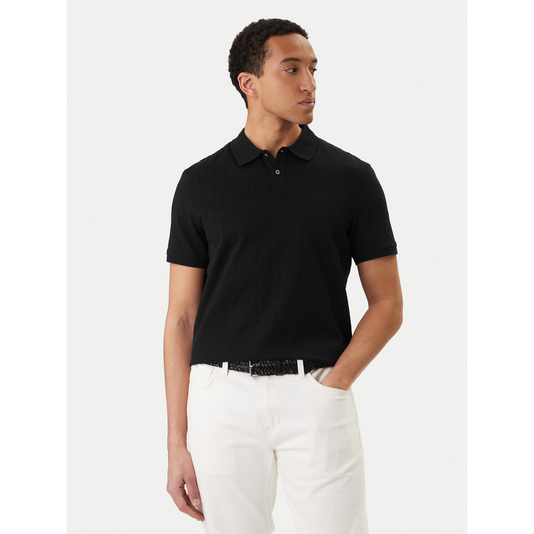 Guess Polo M6RP05 KD181 Czarny Regular Fit