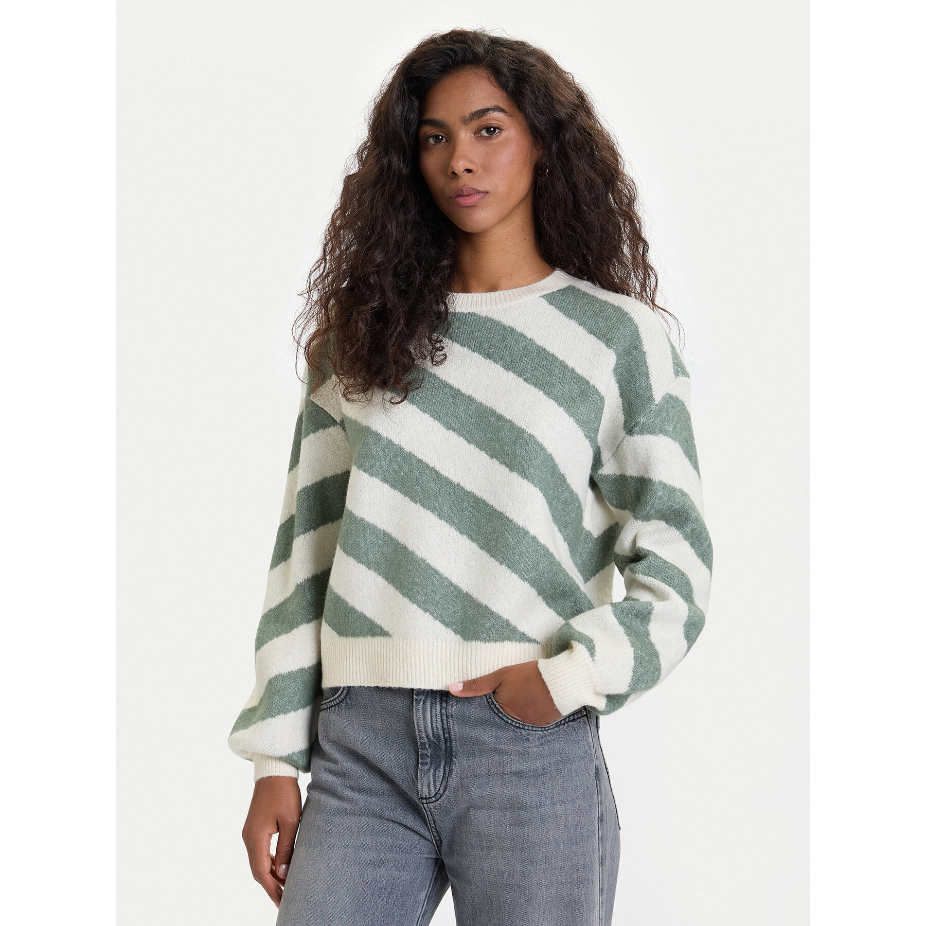Vero Moda Sweter Lara 10310862 Beżowy Regular Fit