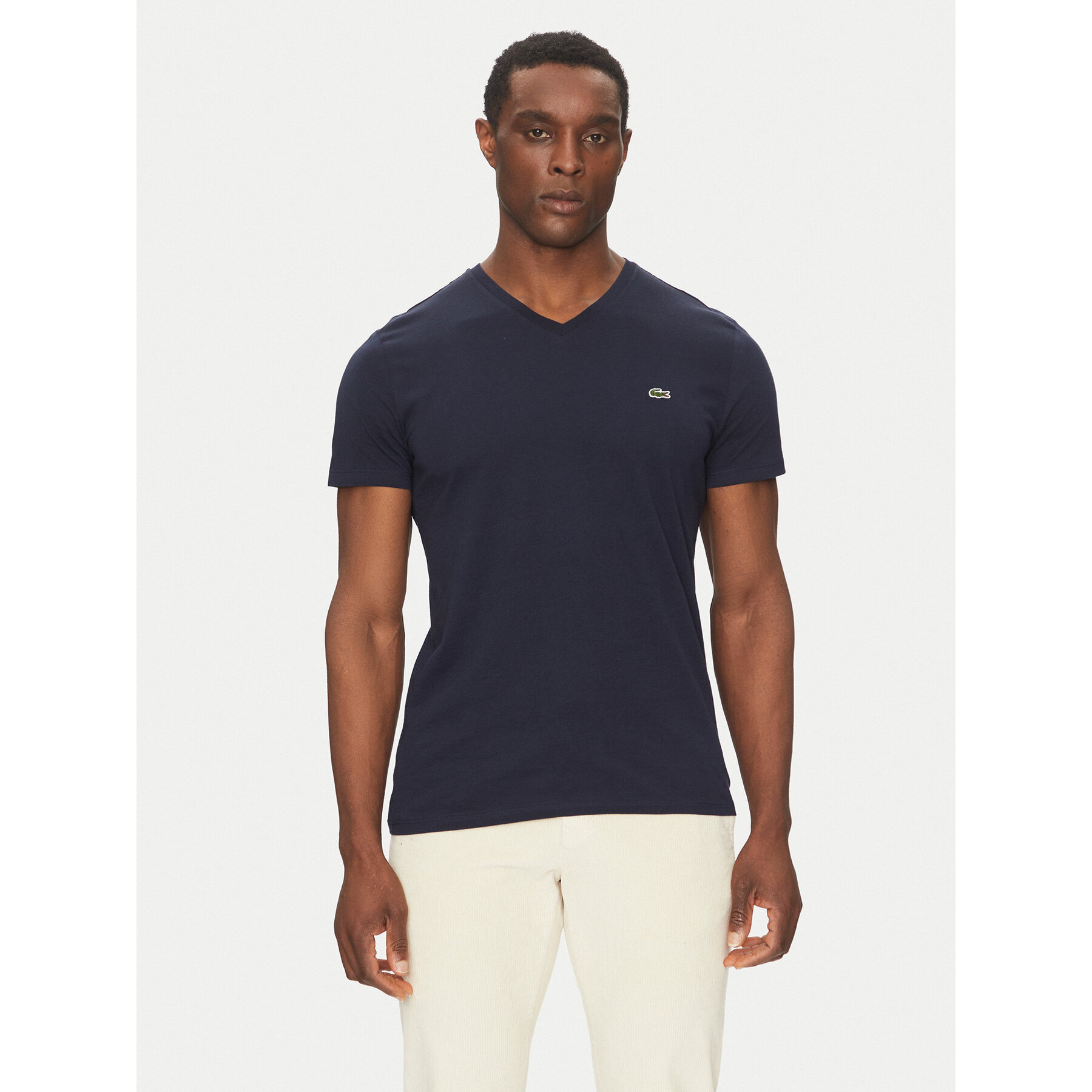 Lacoste T-Shirt TH6710 Granatowy Regular Fit
