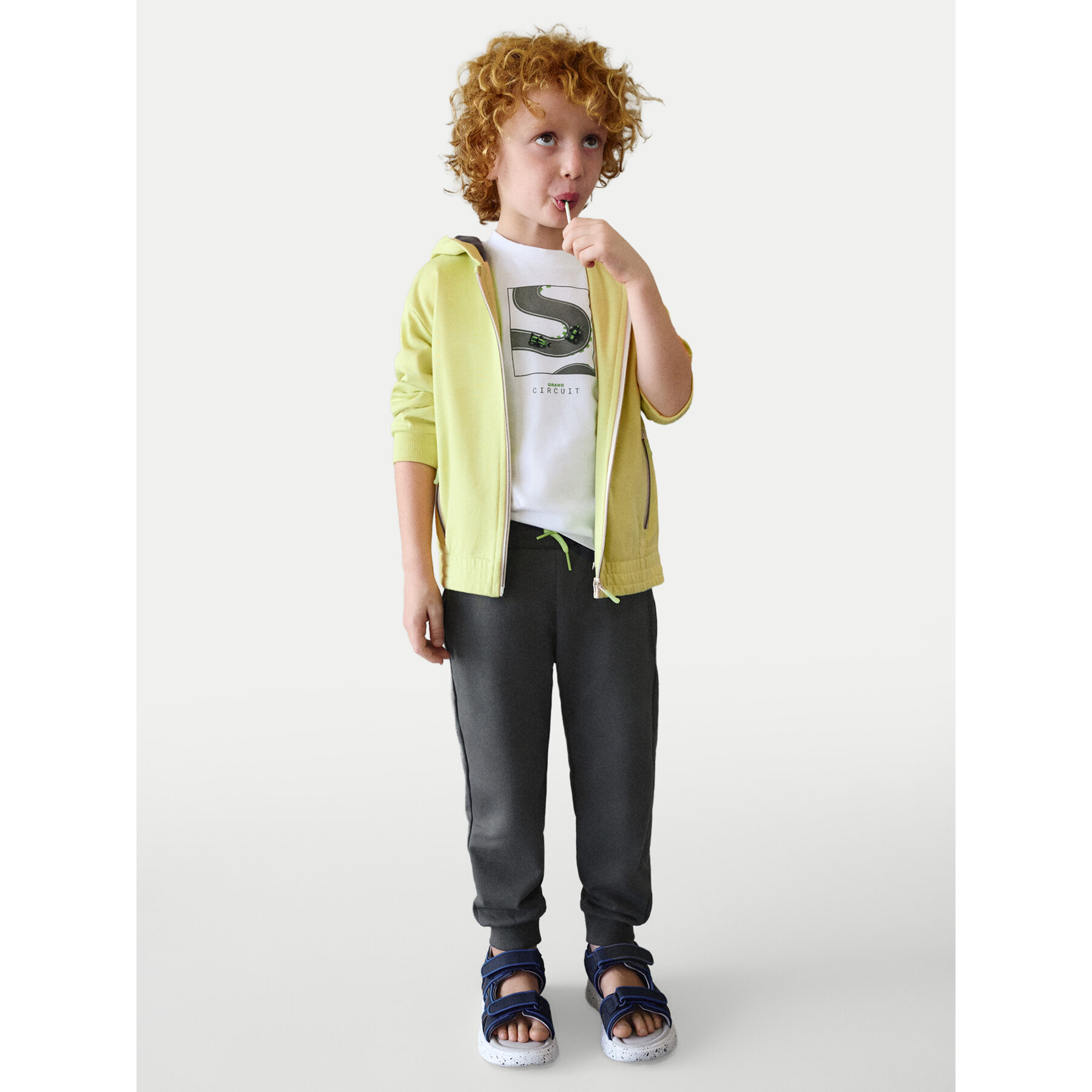Mayoral Komplet dresowy 3884 Żółty Regular Fit