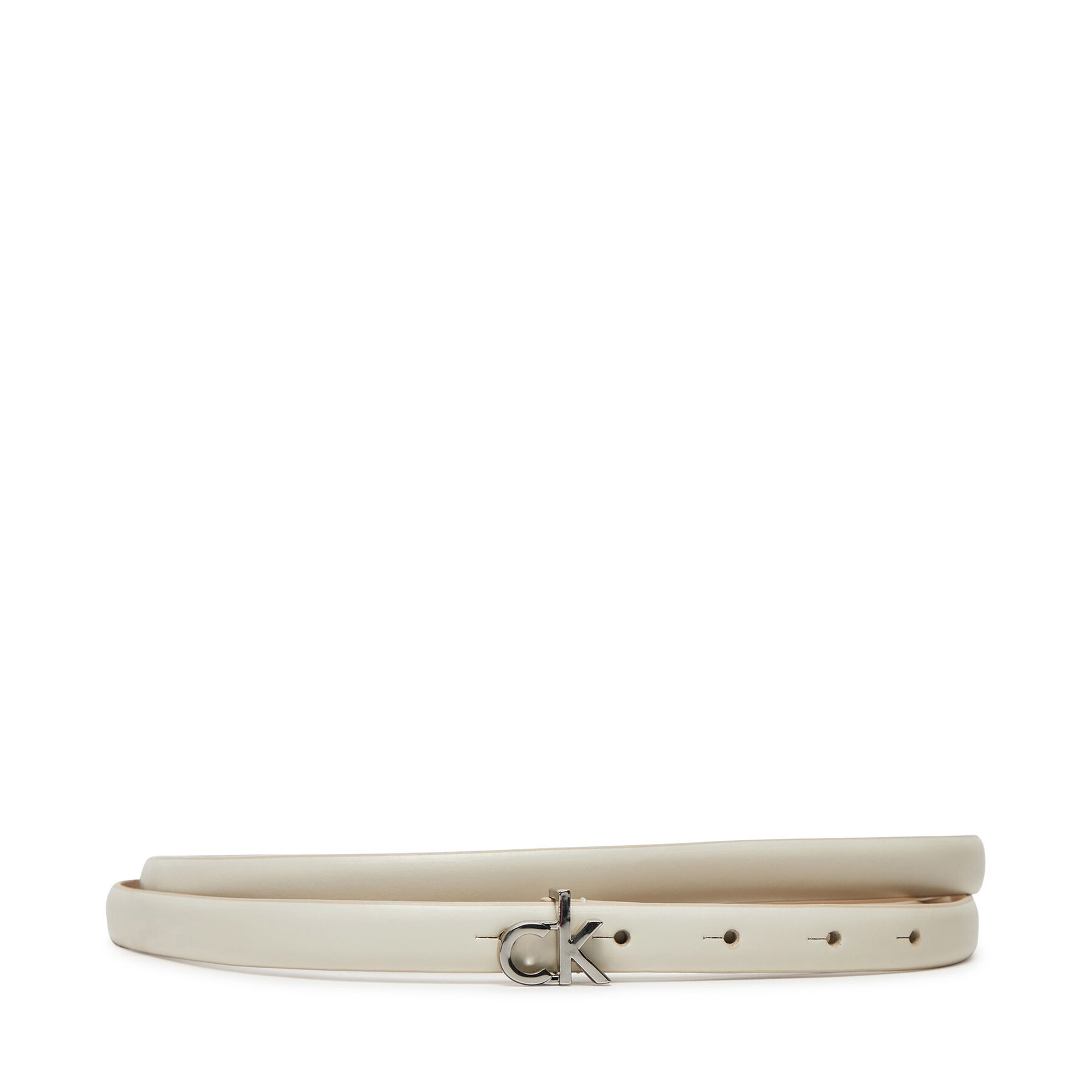 Calvin Klein Pasek Damski Ck Buckle Skinny Belt 1.5 K60K612932 Biały