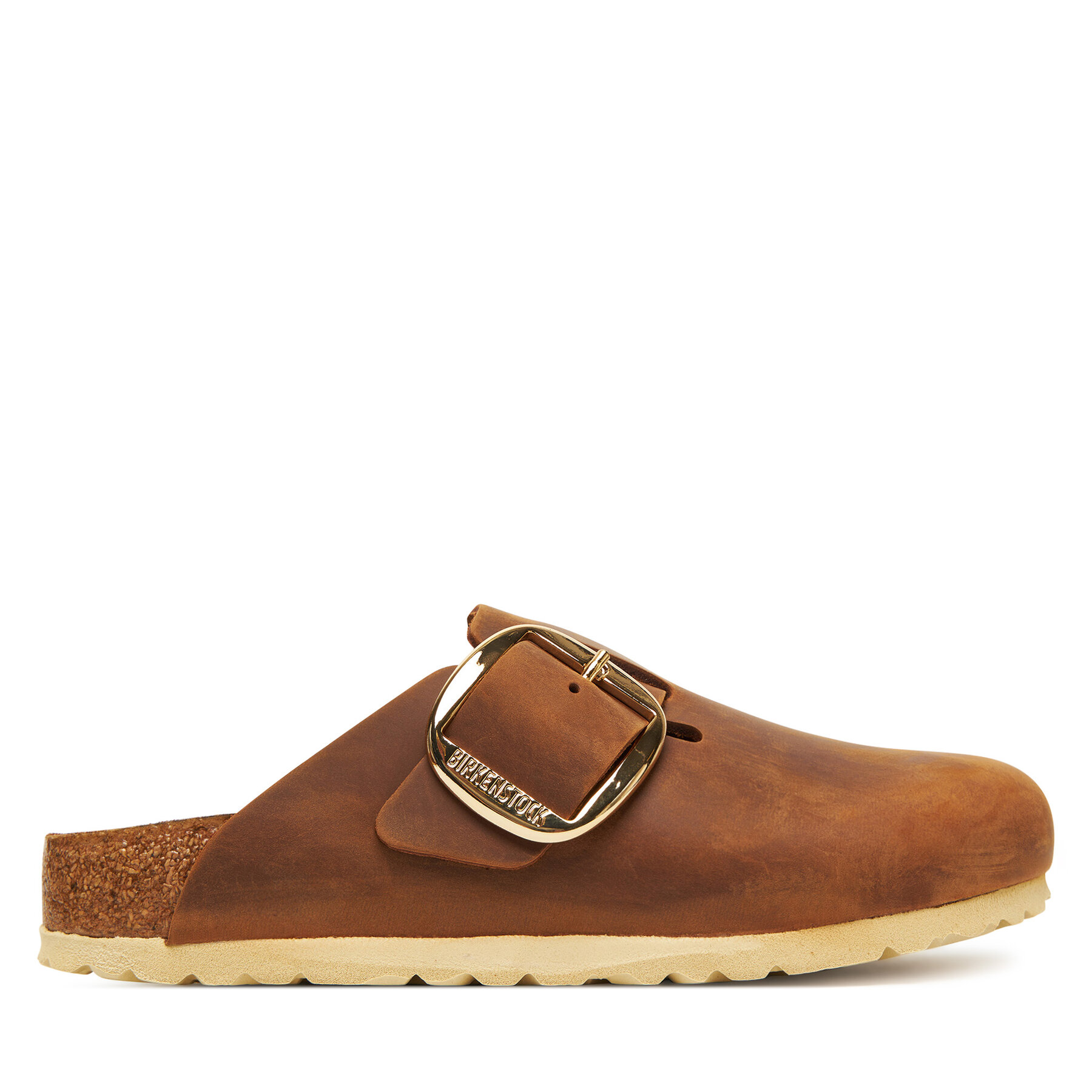 Birkenstock Klapki Boston Big Buckle Hex 1030446 Brązowy