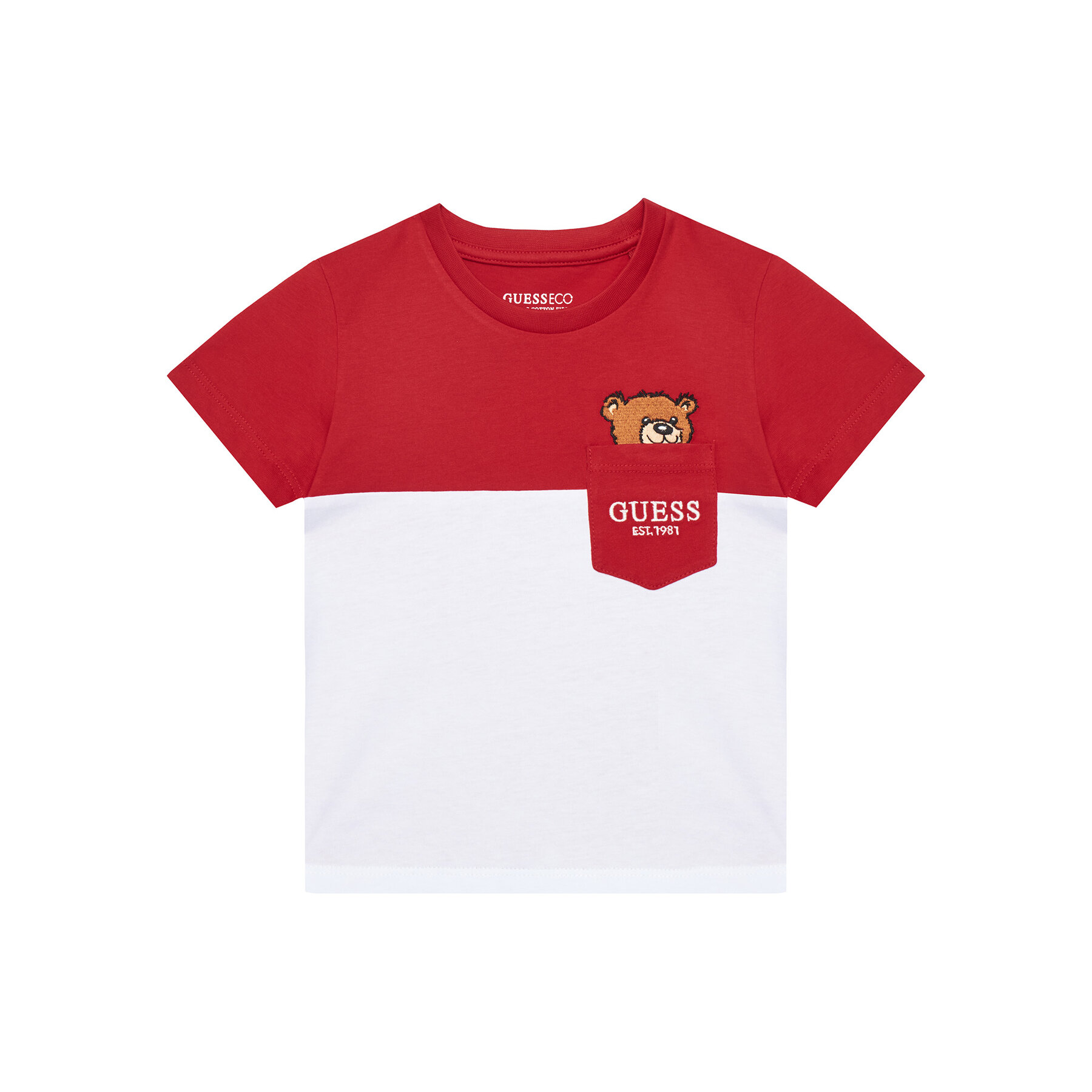 Guess T-Shirt N5YI11 K8HM4 Czerwony Regular Fit