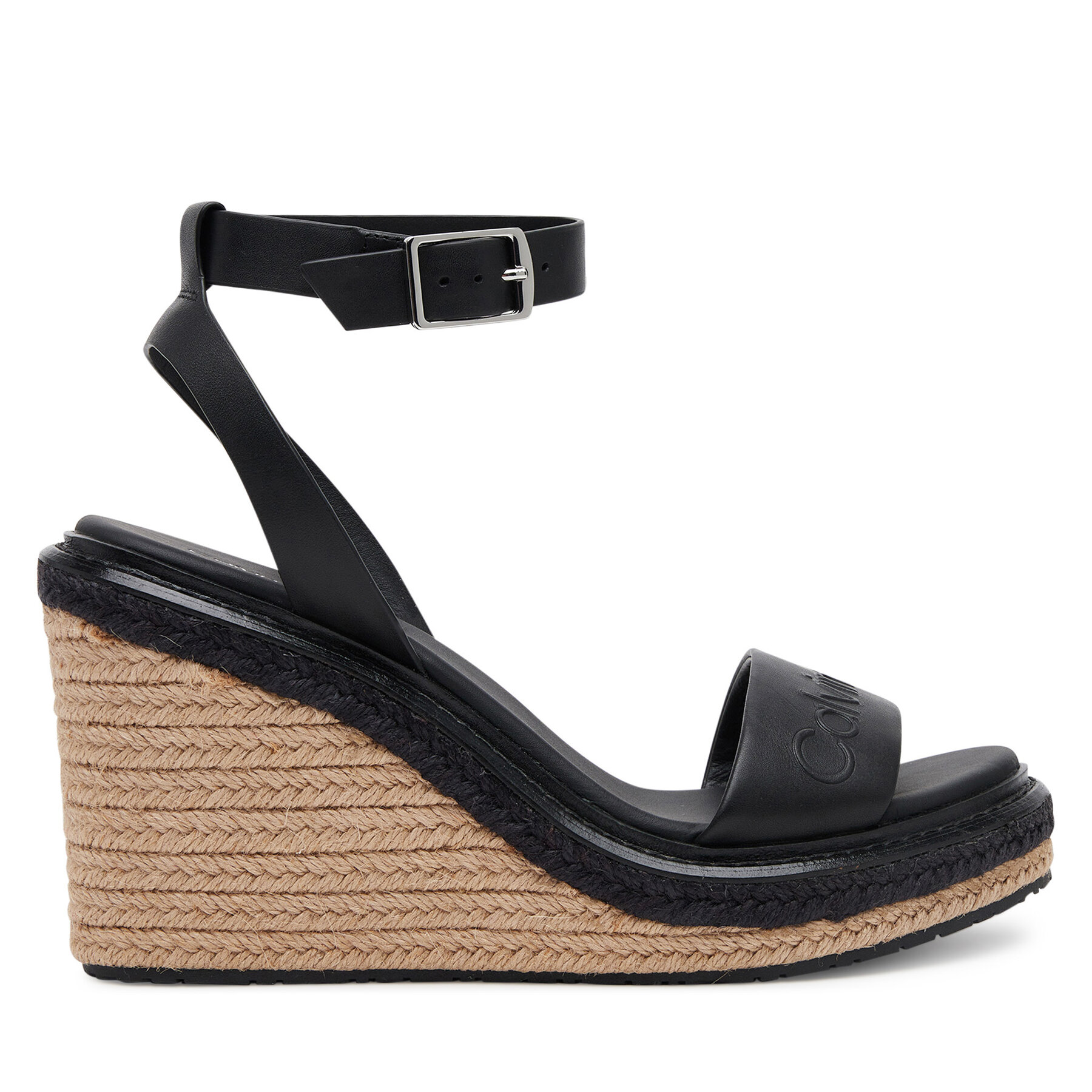 Calvin Klein Espadryle Wedge Sandal 70 - He HW0HW02376 Czarny