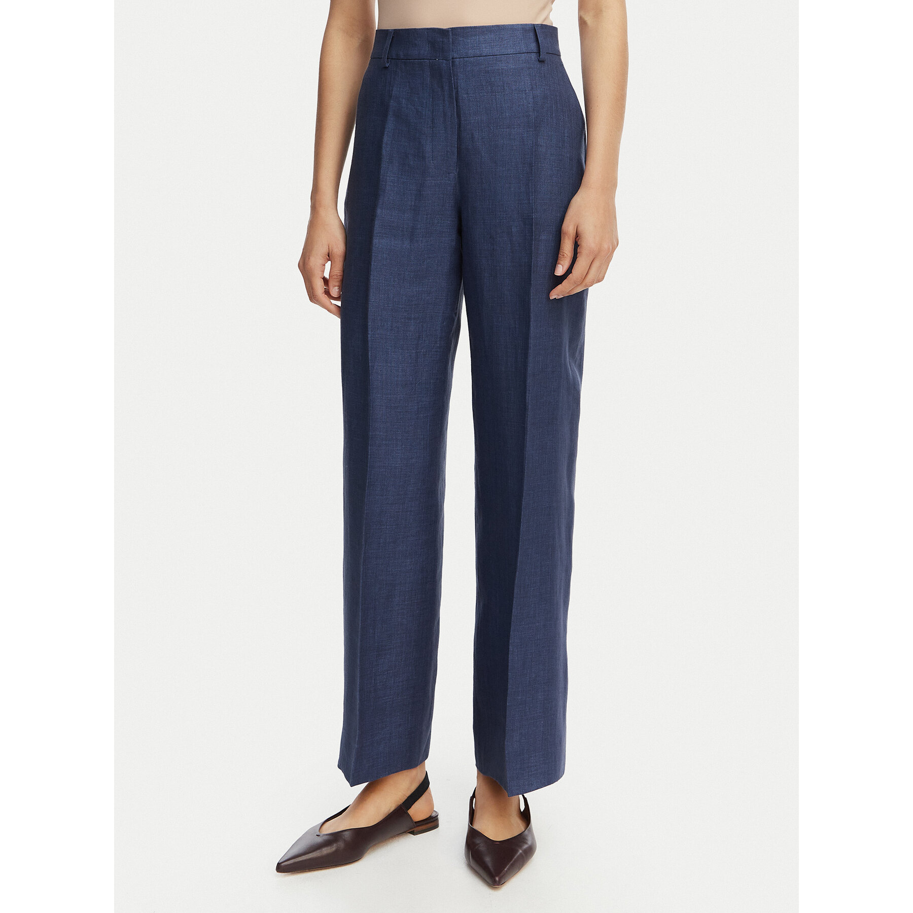 Weekend Max Mara Spodnie materiałowe Malizia 2615131112 Granatowy Regular Fit