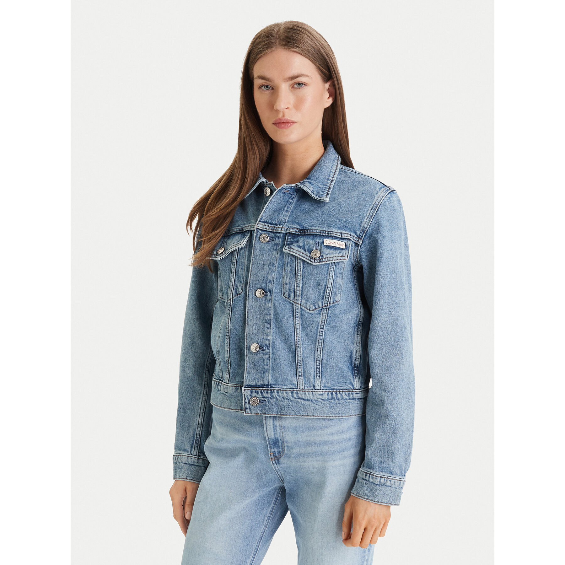 Calvin Klein Jeans Kurtka jeansowa Classic LV047E904G Niebieski Regular Fit