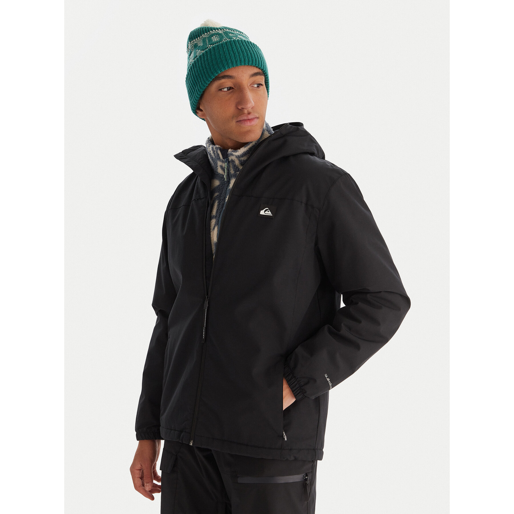 Quiksilver Kurtka przejściowa Overcast 3K EQYJK04202 Czarny Regular Fit