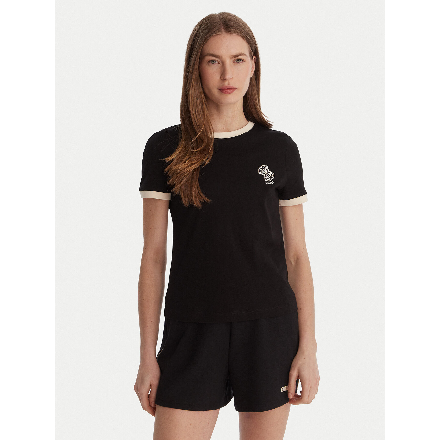 Guess T-Shirt V6GI05 K2966 Czarny Regular Fit
