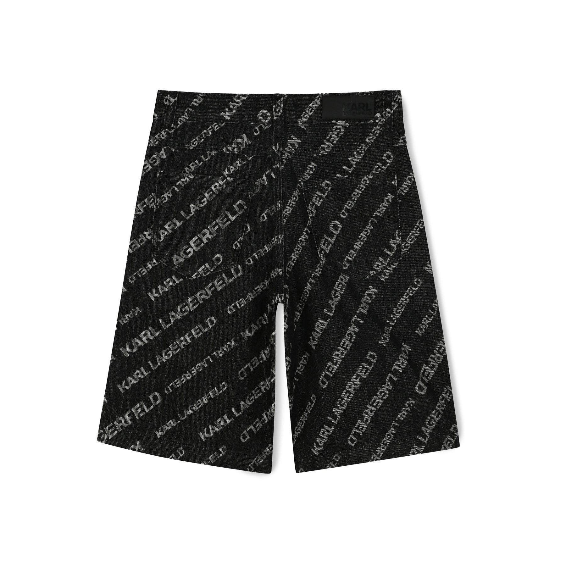 Karl Lagerfeld Kids Szorty jeansowe Z30415 D Czarny Regular Fit