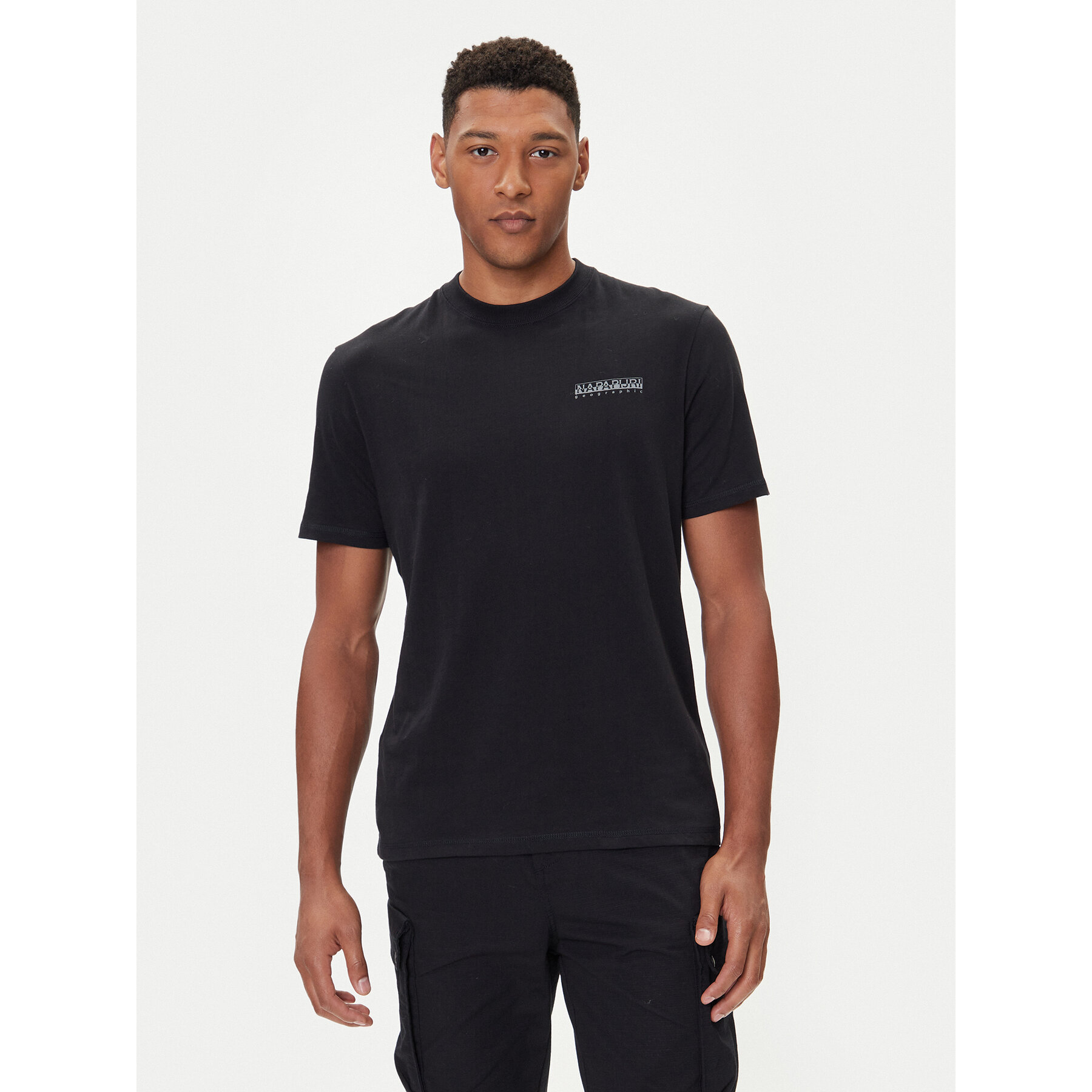 Napapijri T-Shirt S-Back Graphic NP0A88SU Czarny Regular Fit