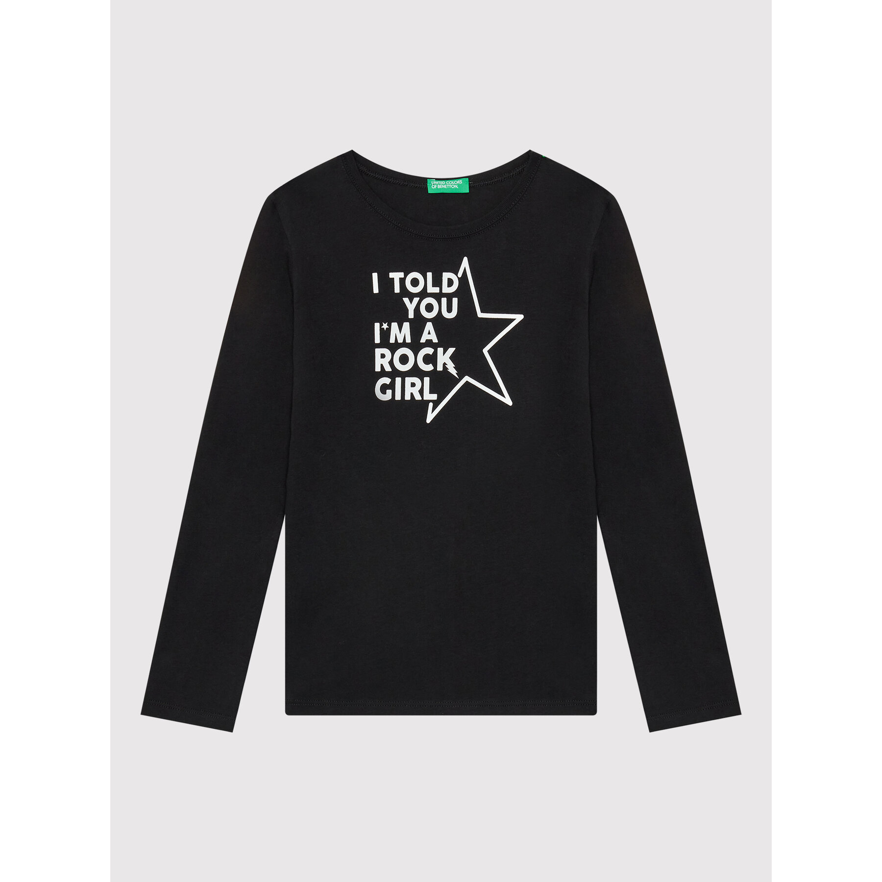 United Colors Of Benetton Bluzka 3ATNC107J Czarny Regular Fit