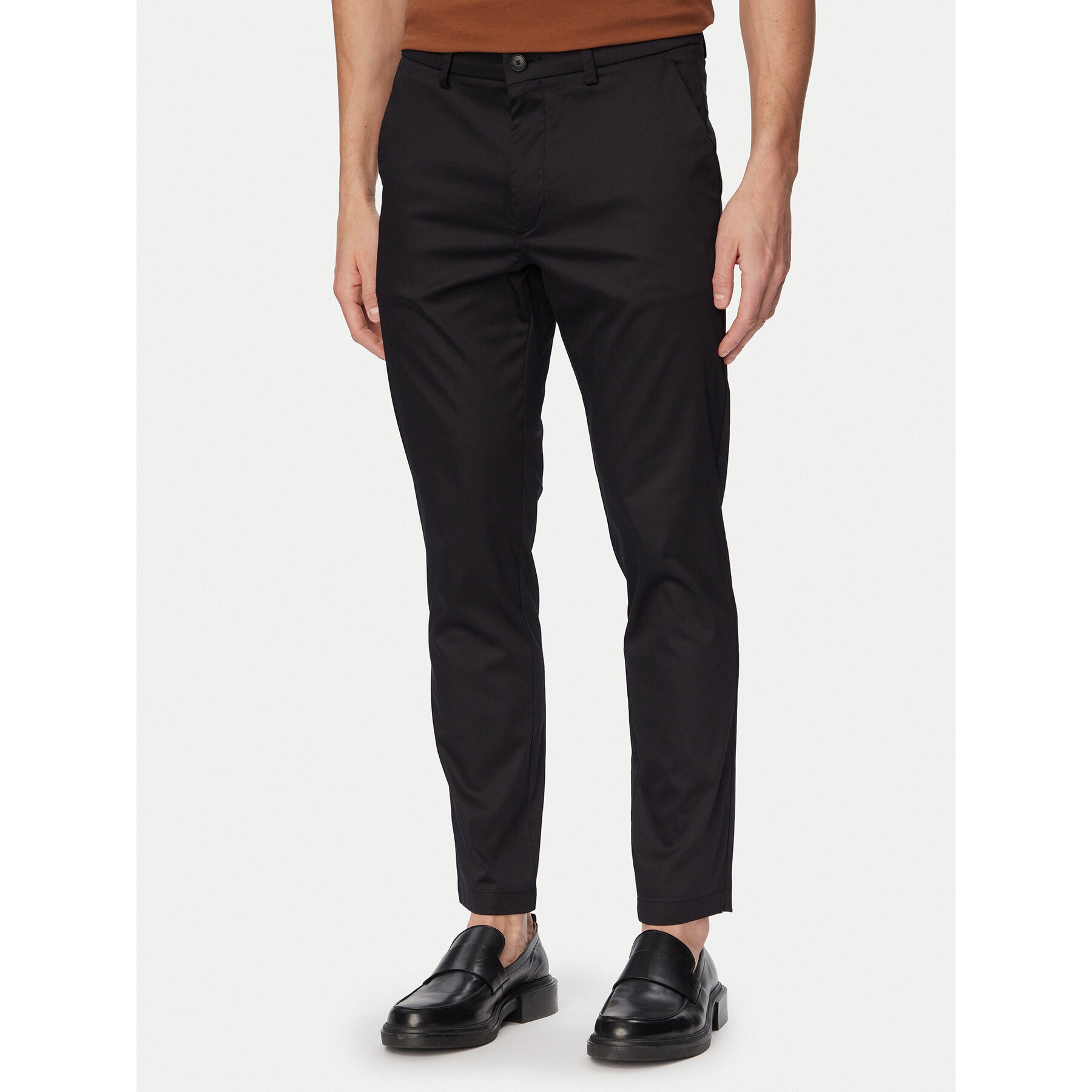 BOSS Spodnie materiałowe P-Kaiton1 50553841 Czarny Slim Fit