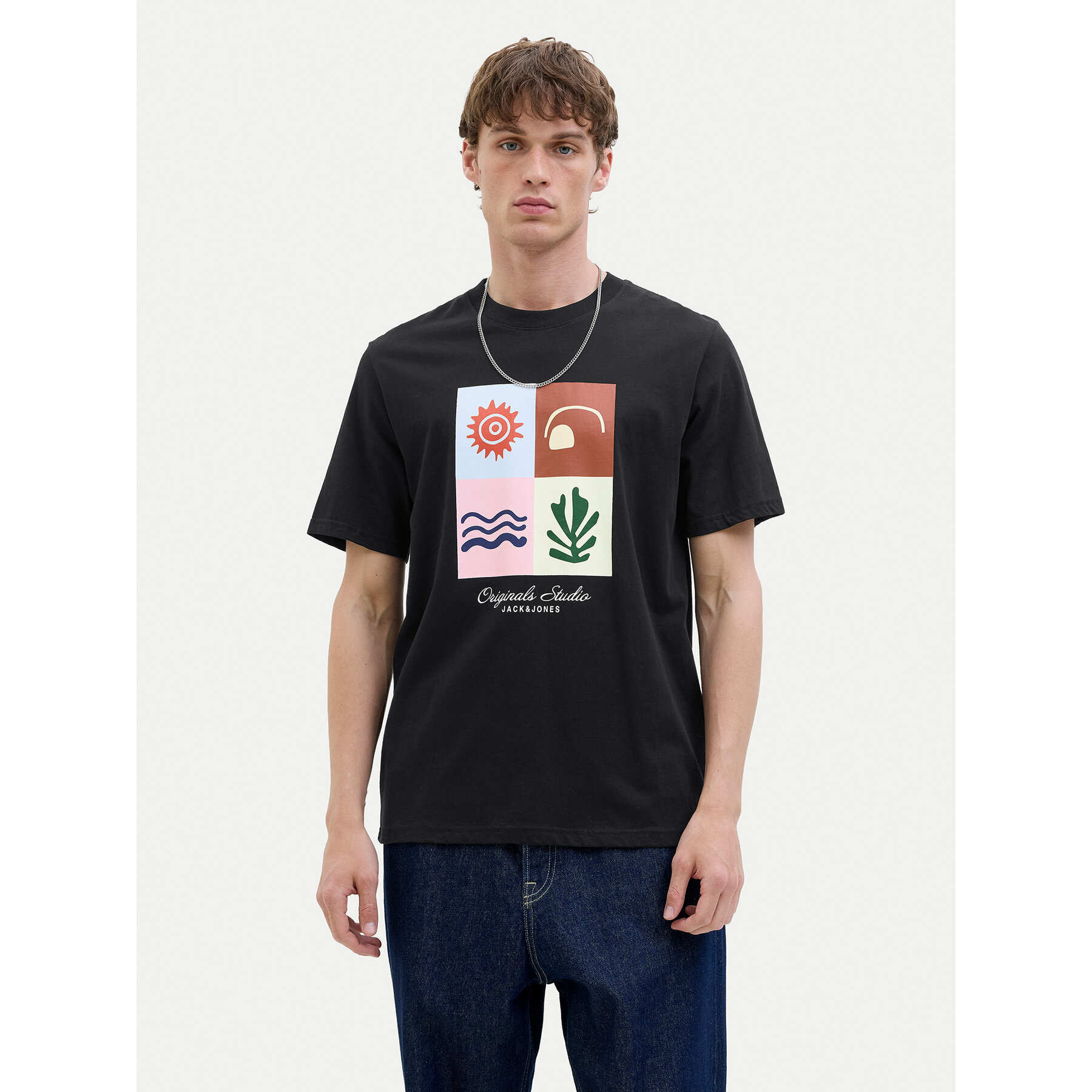 Jack & Jones T-Shirt Canggu 12277220 Czarny Regular Fit