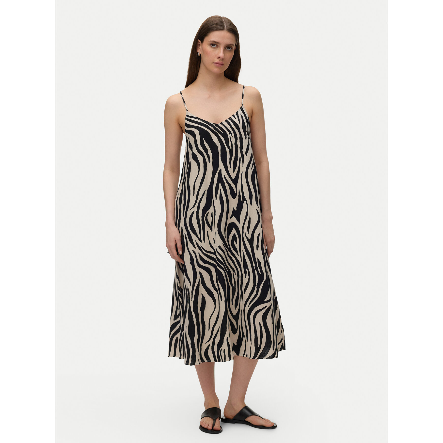 Vero Moda Sukienka letnia Emilo 10340519 Beżowy Loose Fit